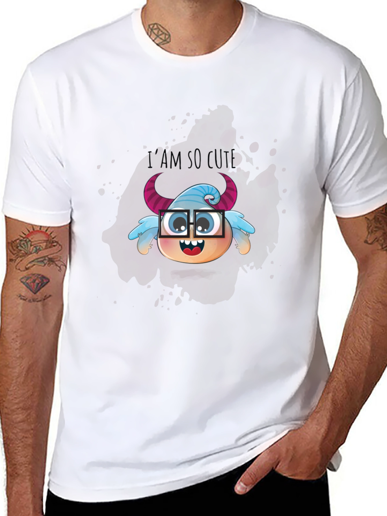 Cute Monster Graphic Tee - Unisex Black T-Shirt