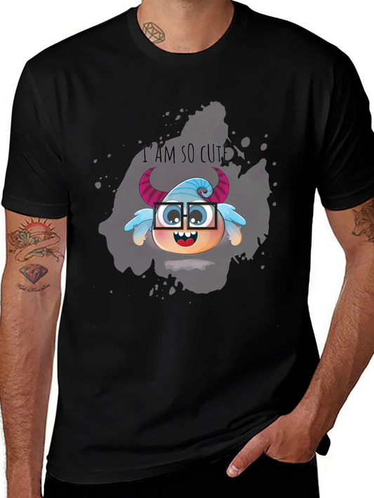Cute Monster Graphic Tee - Unisex Black T-Shirt