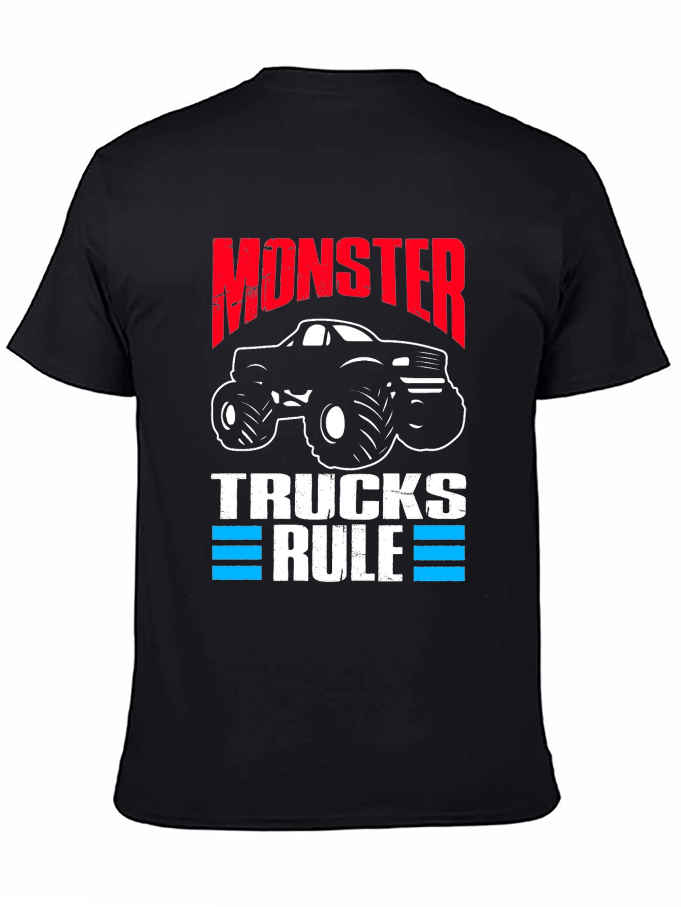 Monster Trucks Rule Black Graphic Tee