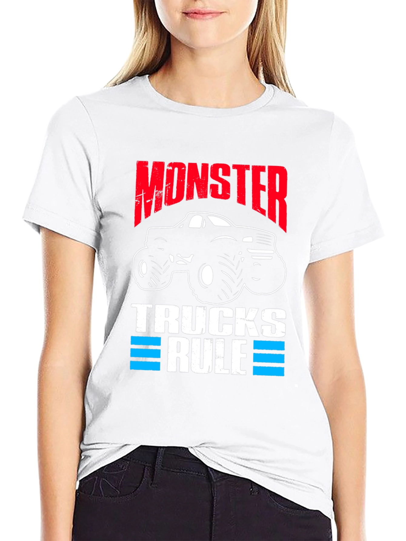 Monster Trucks Rule Black Graphic Tee