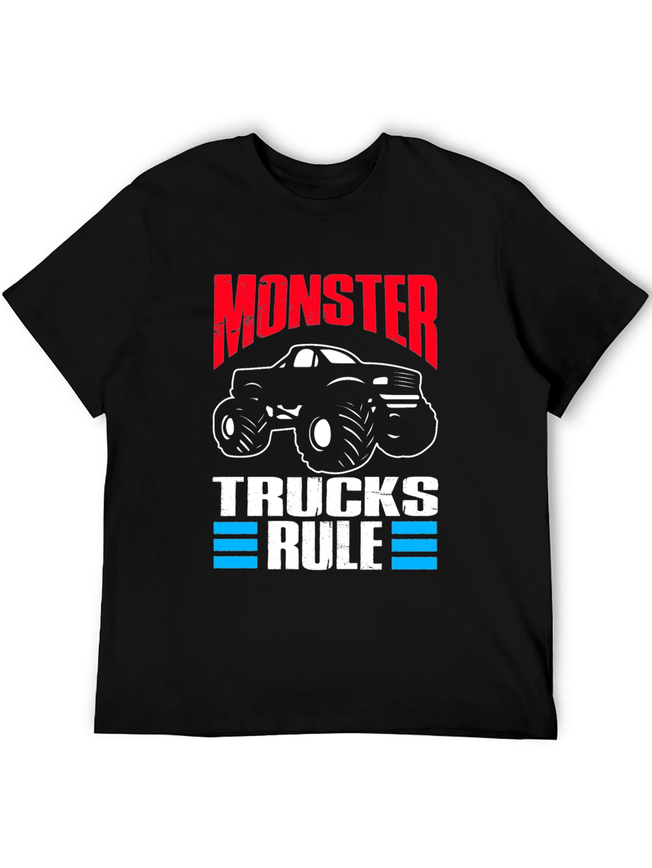Monster Trucks Rule Black Graphic Tee