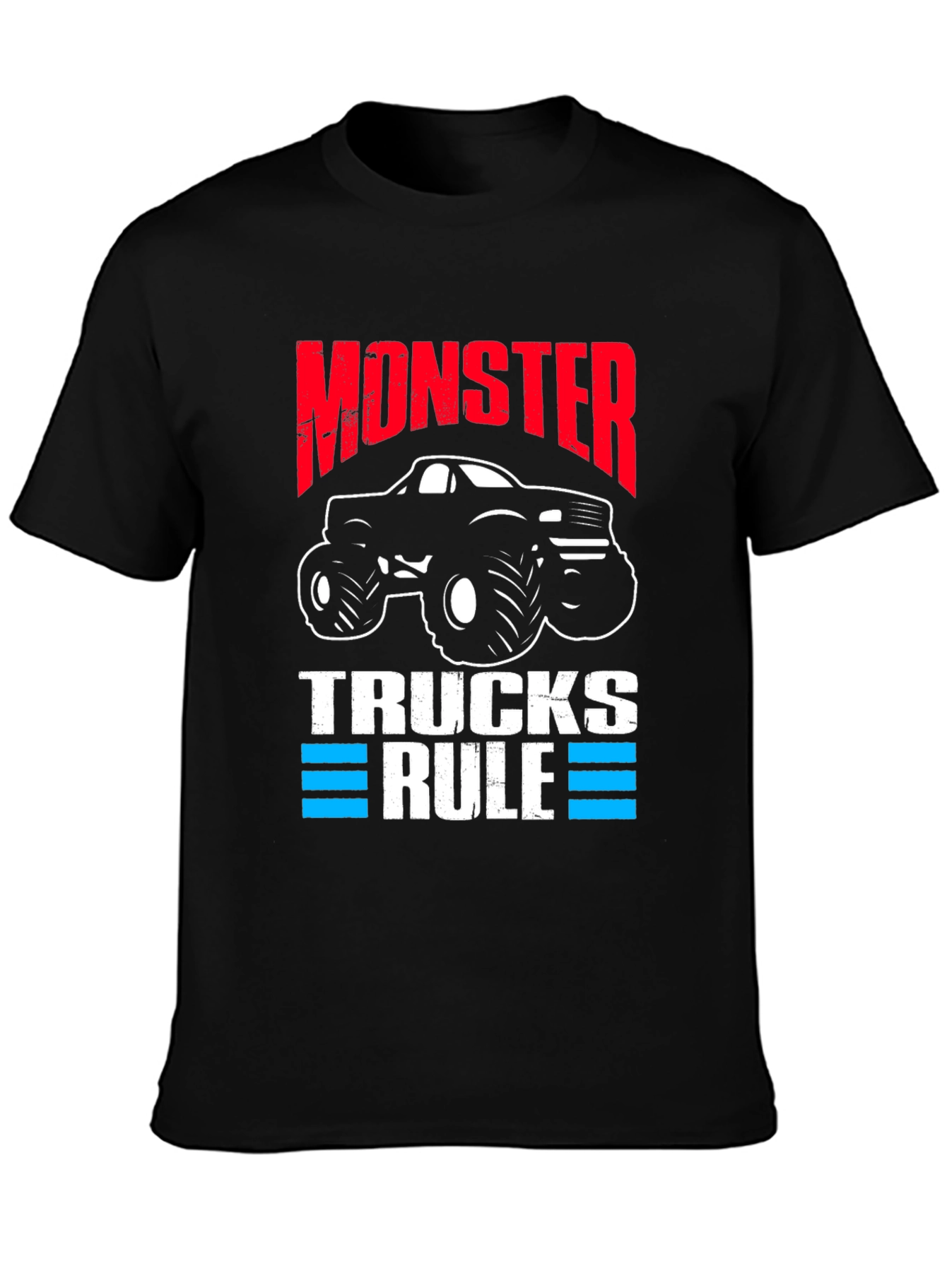 Monster Trucks Rule Black Graphic Tee