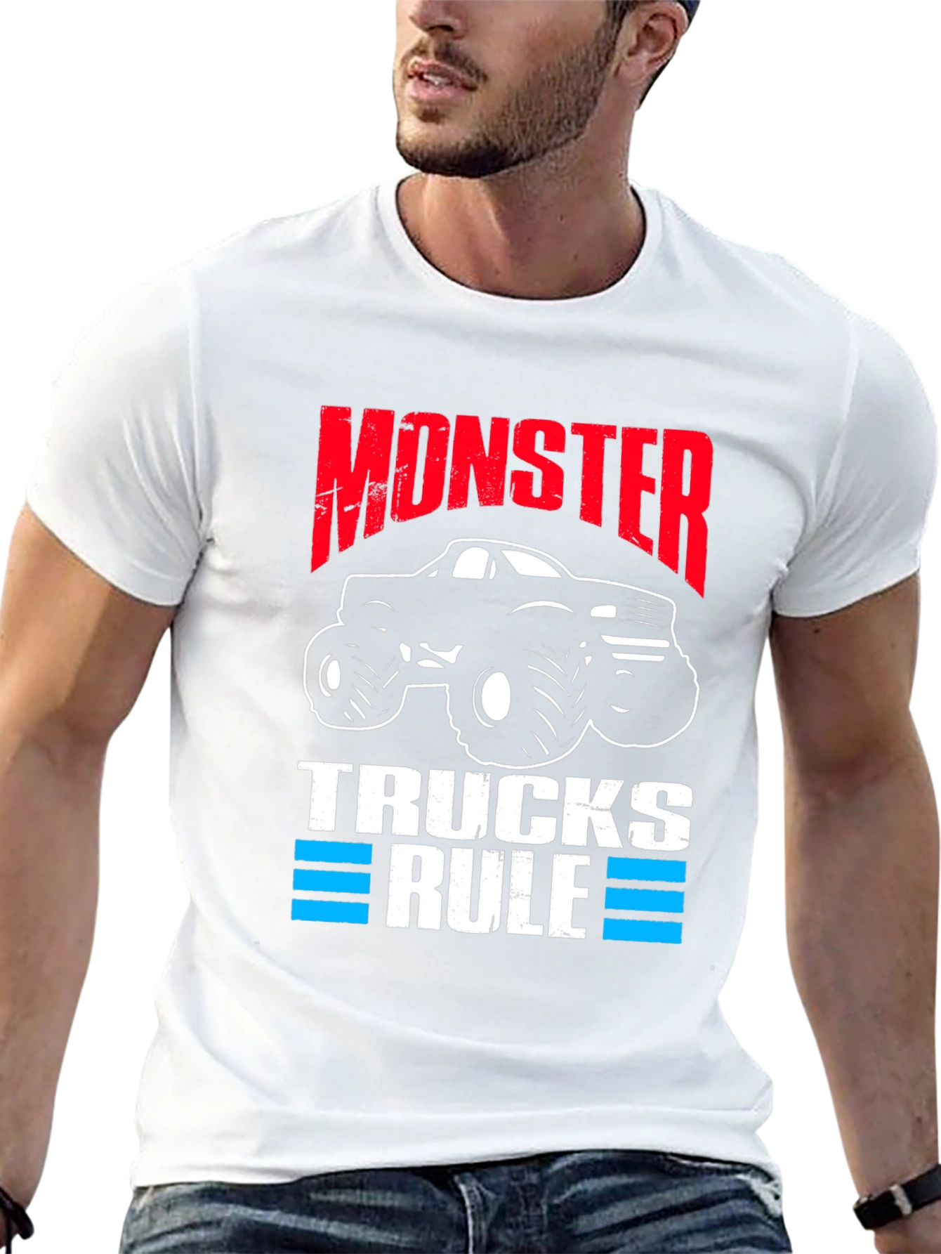Monster Trucks Rule Black Graphic Tee