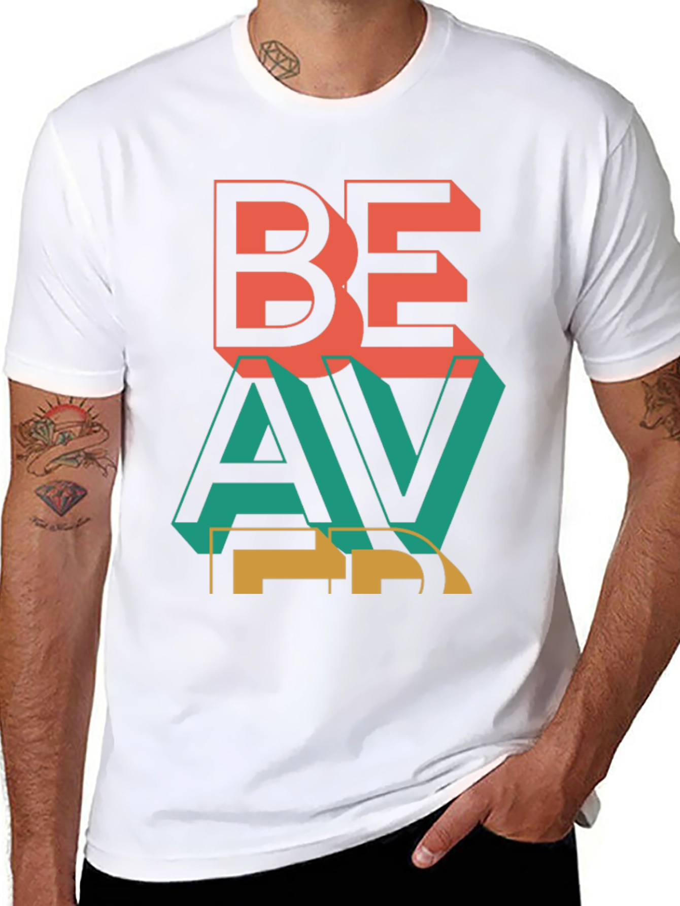 Retro Style Be Brave Graphic Black T-Shirt