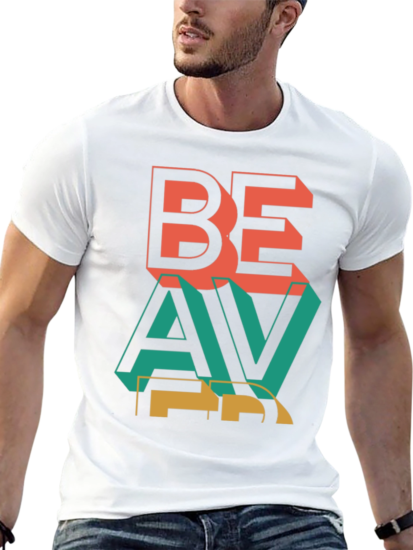 Retro Style Be Brave Graphic Black T-Shirt