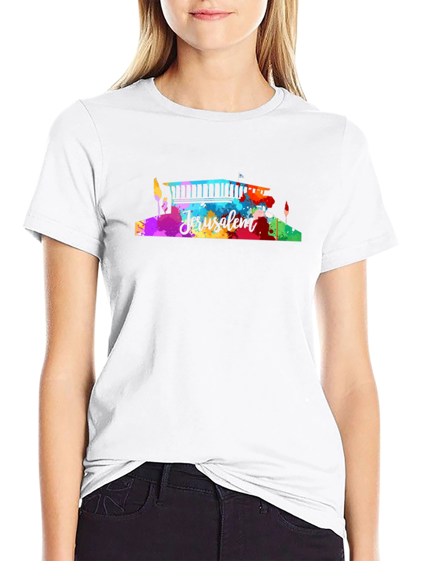 Jerusalem Watercolor Graphic Tee