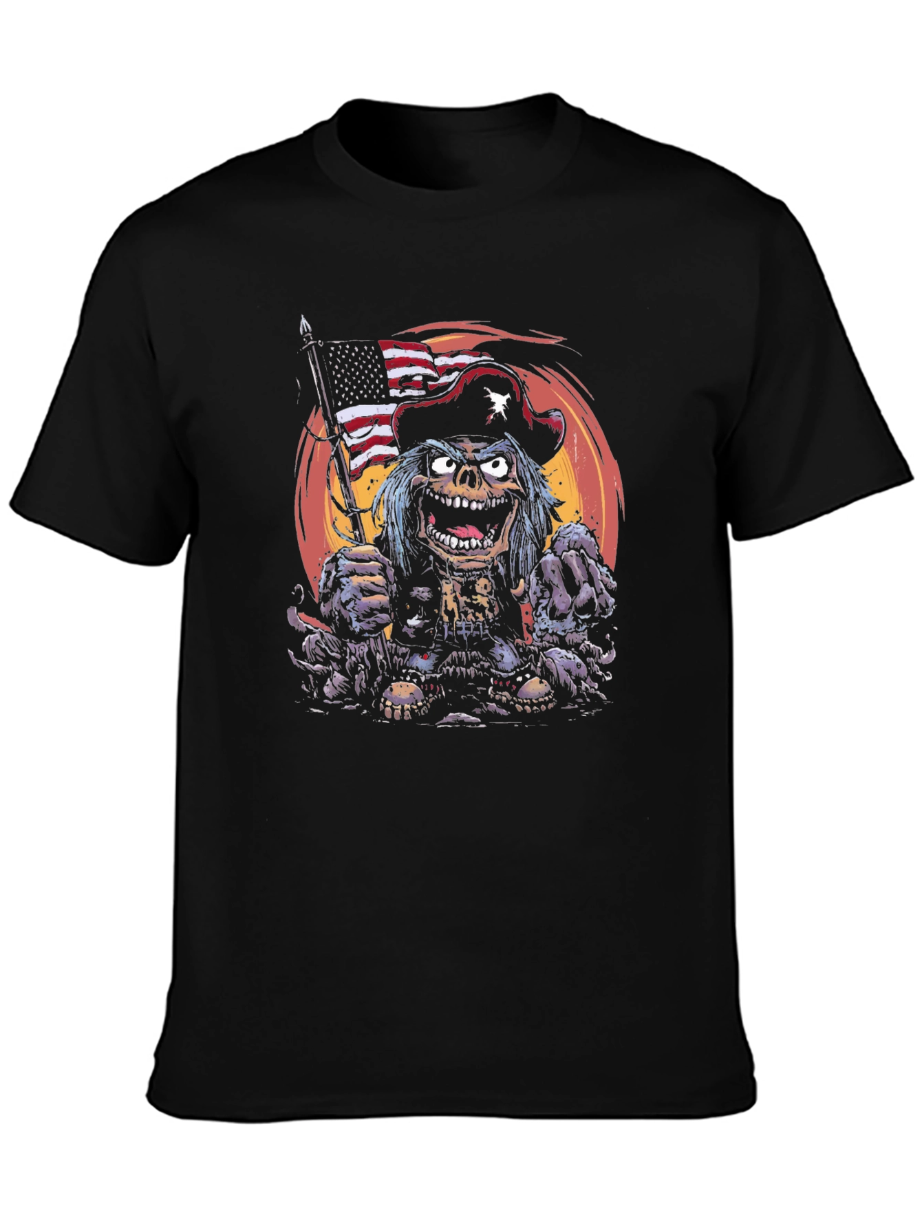 Patriotic Zombie Pirate T-Shirt