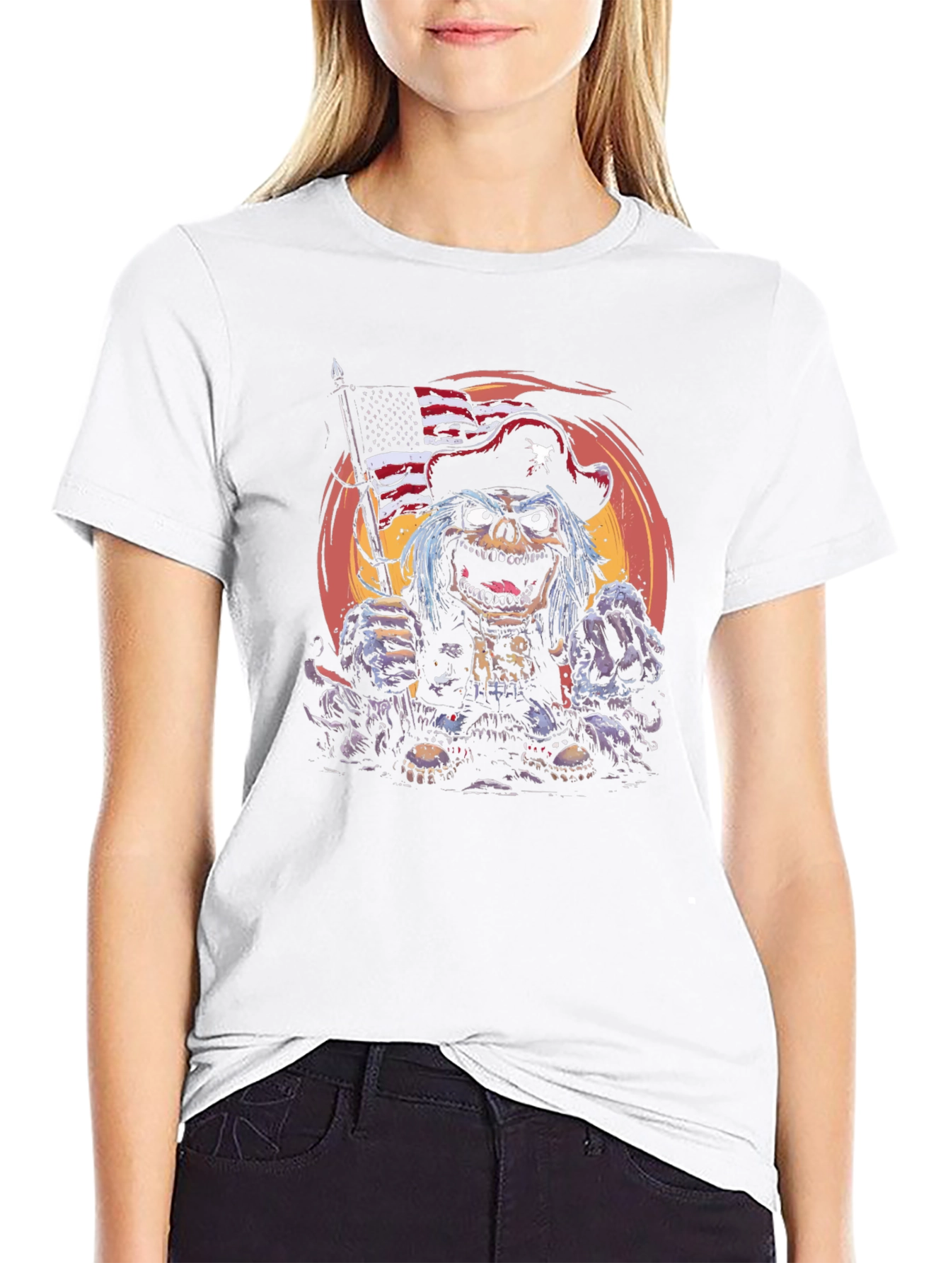 Patriotic Zombie Pirate T-Shirt