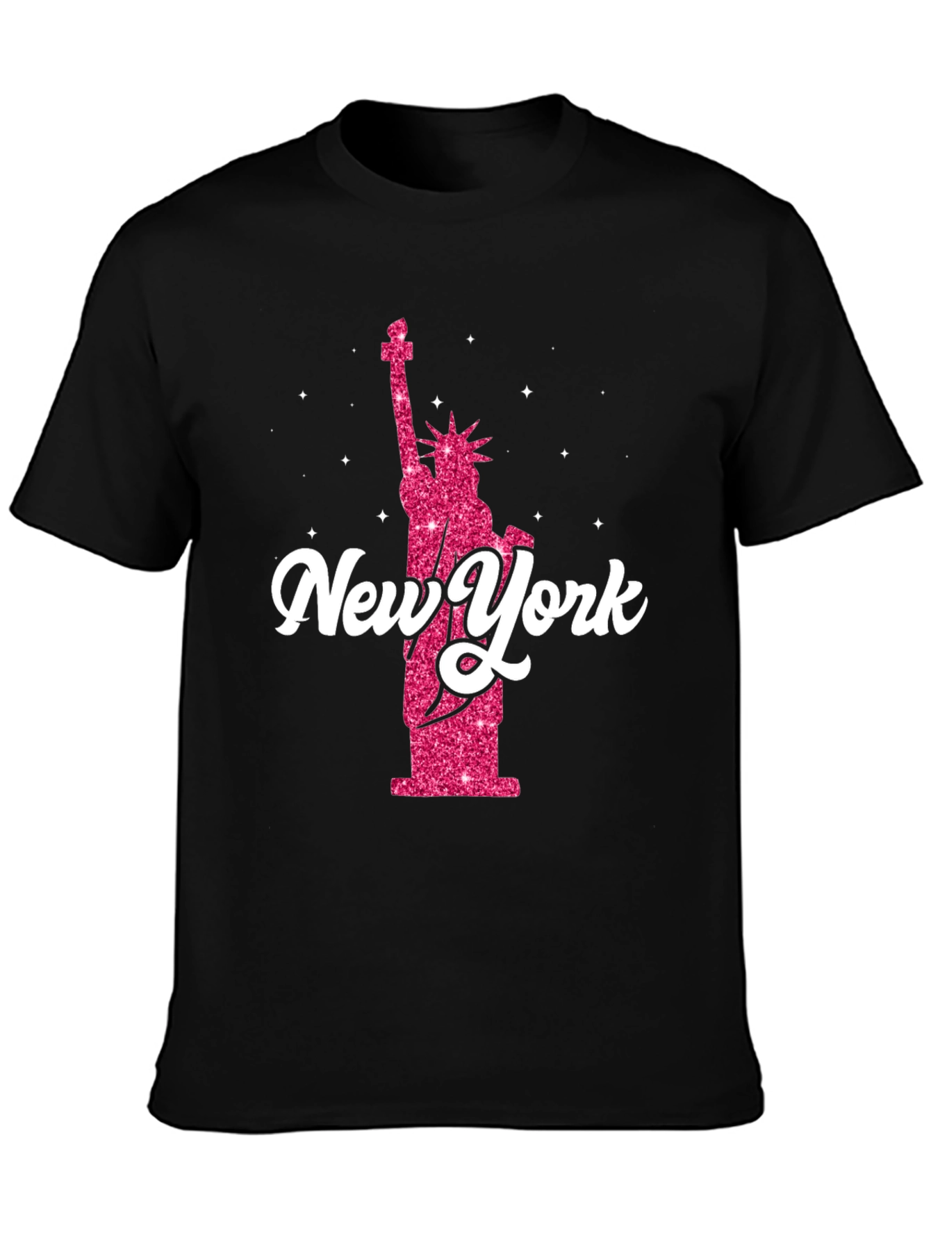 New York Statue of Liberty Glitter T-Shirt