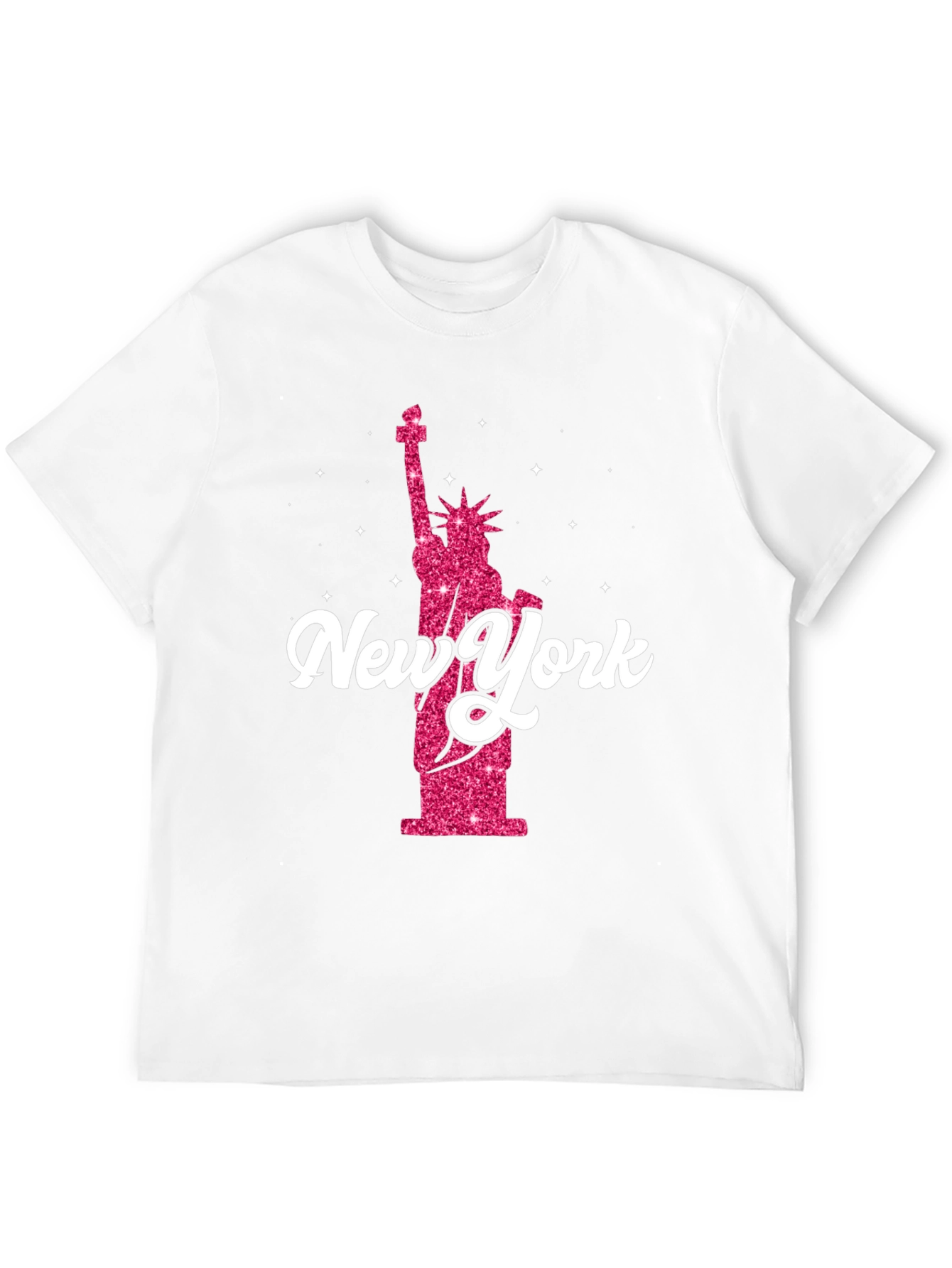 New York Statue of Liberty Glitter T-Shirt