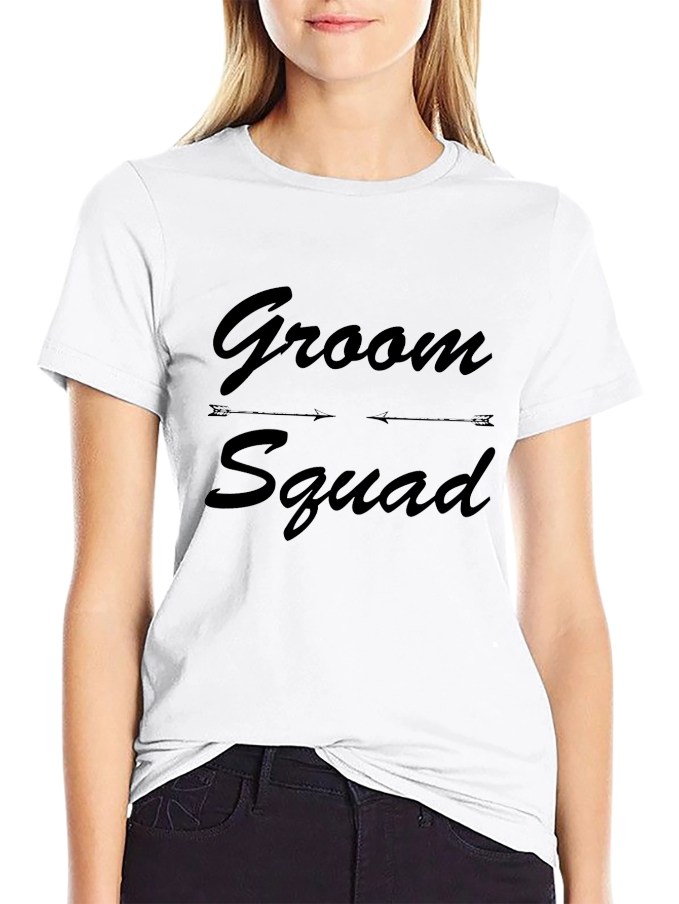 Groom Squad Black Crew Neck T-Shirt