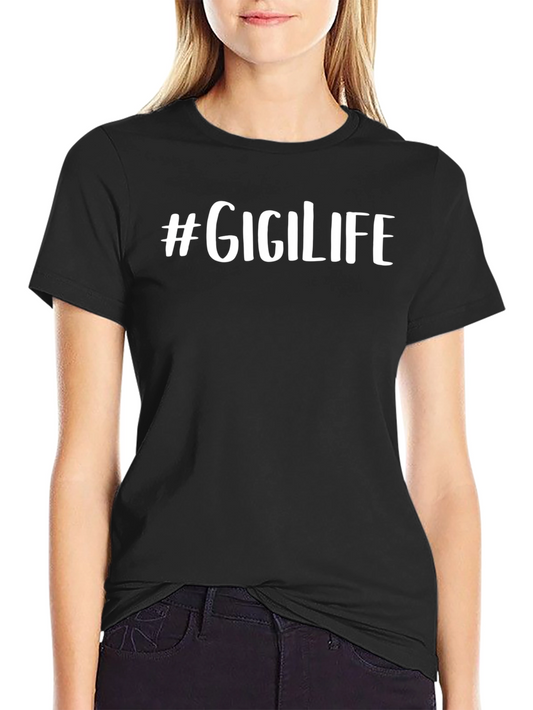 #Gigilife Black Graphic Tee - Comfort Fit