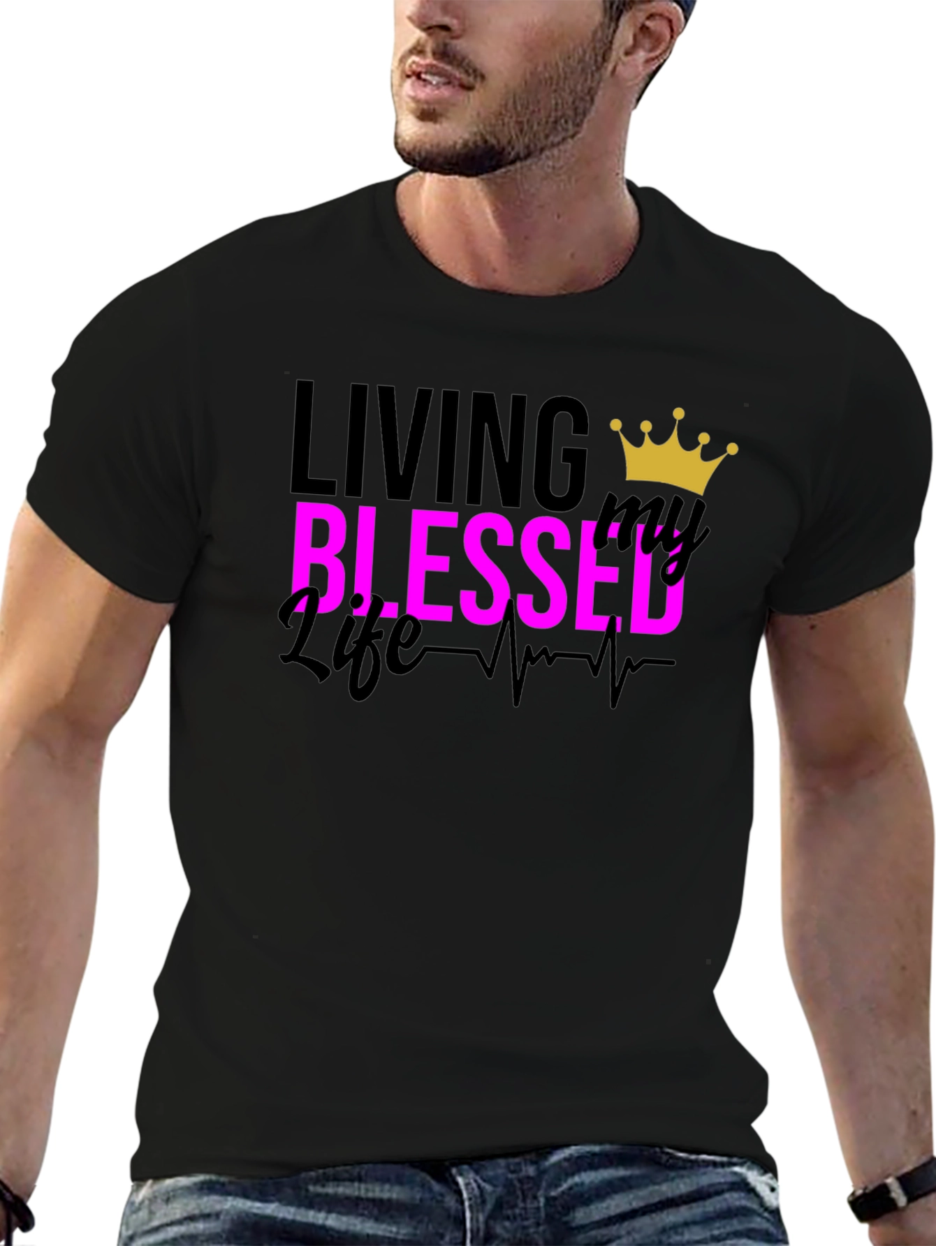 Blessed Life Graphic Tee - Black