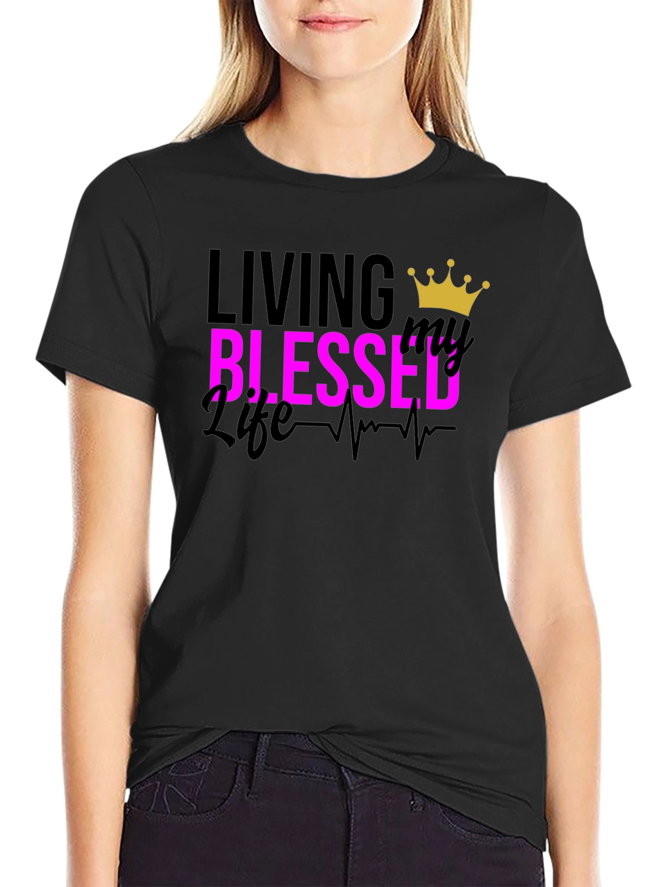 Blessed Life Graphic Tee - Black