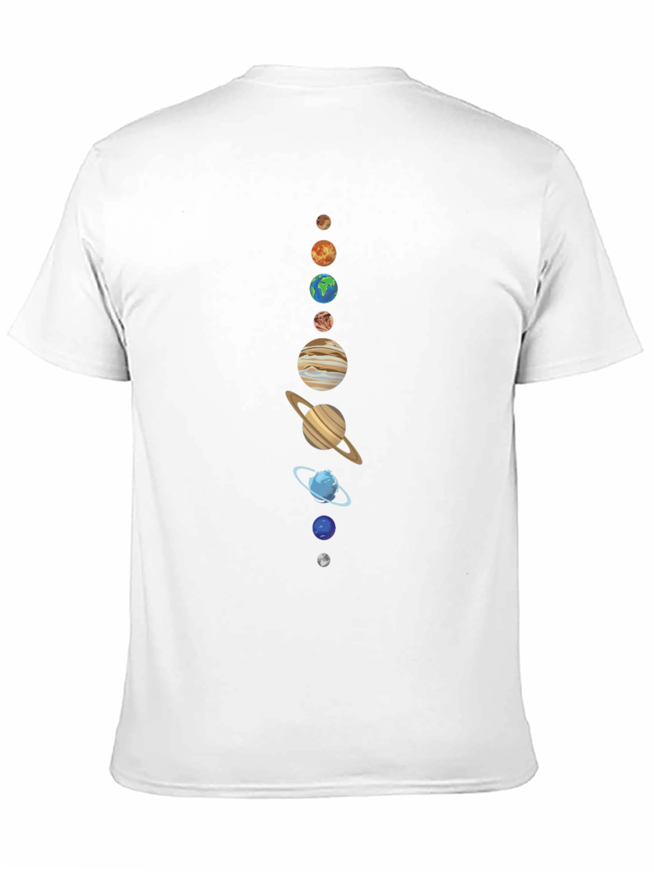 Planets Graphic Black T-Shirt - Astronomy Style