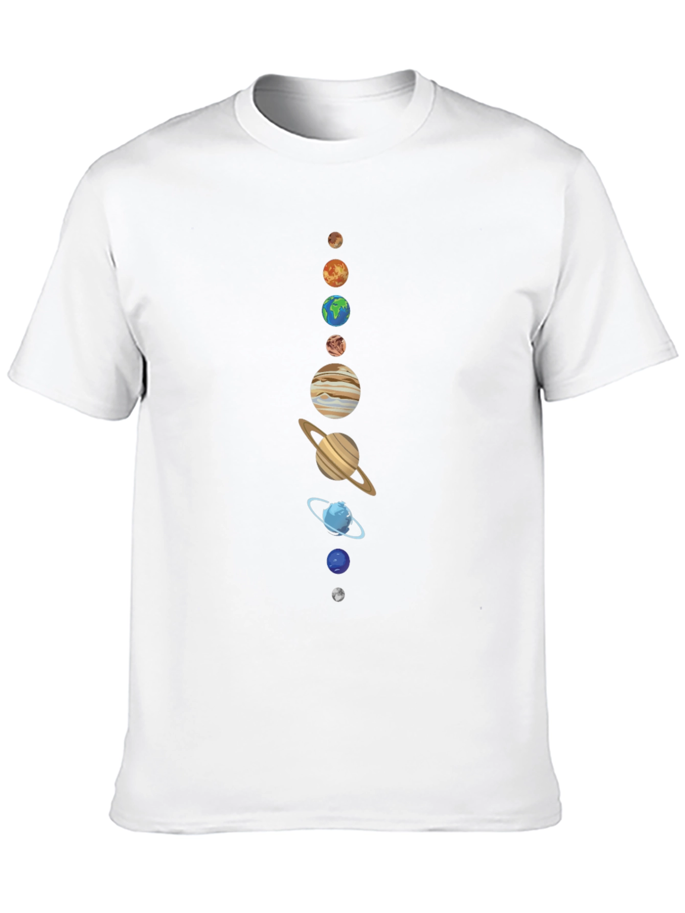 Planets Graphic Black T-Shirt - Astronomy Style