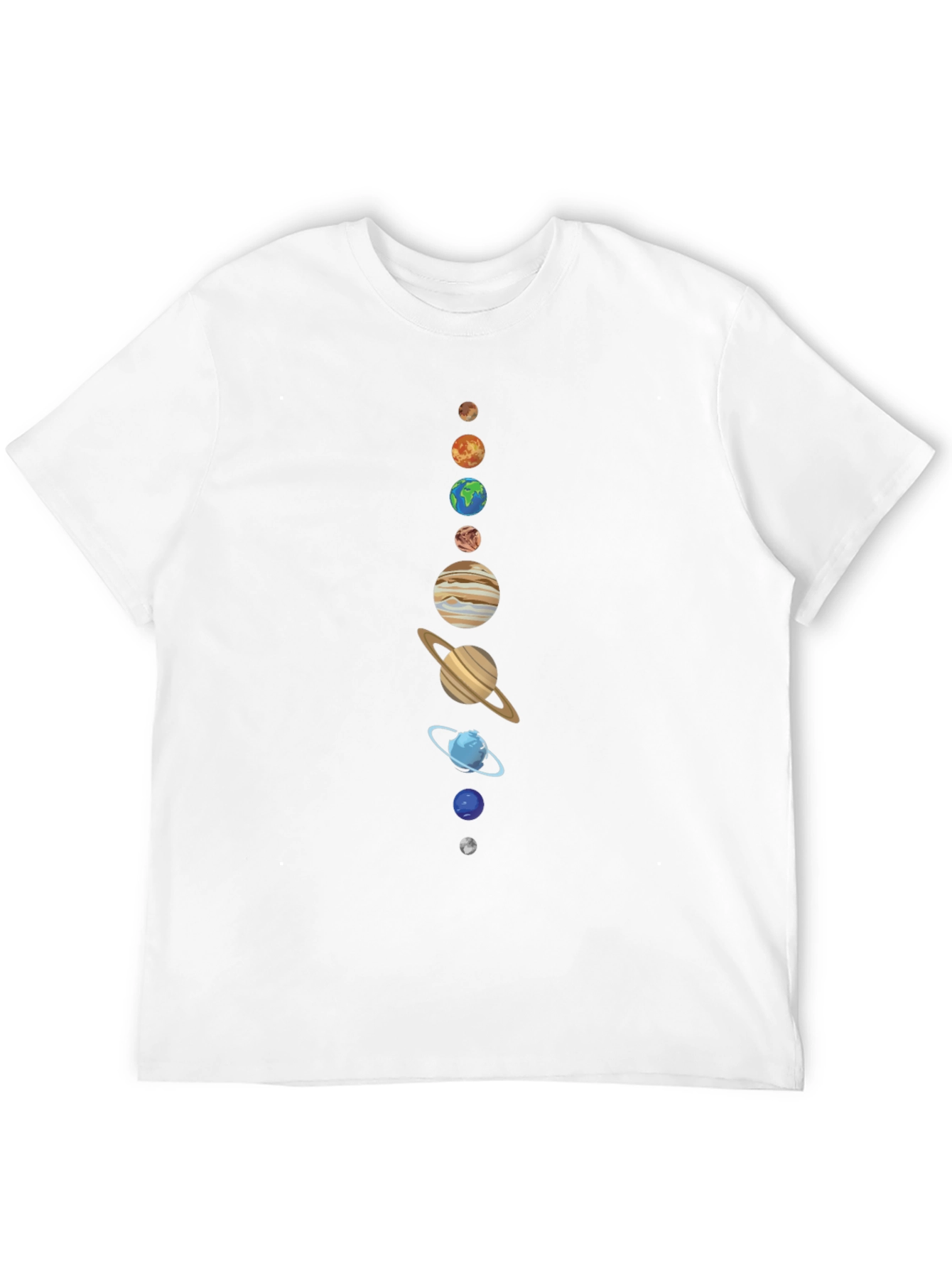Planets Graphic Black T-Shirt - Astronomy Style