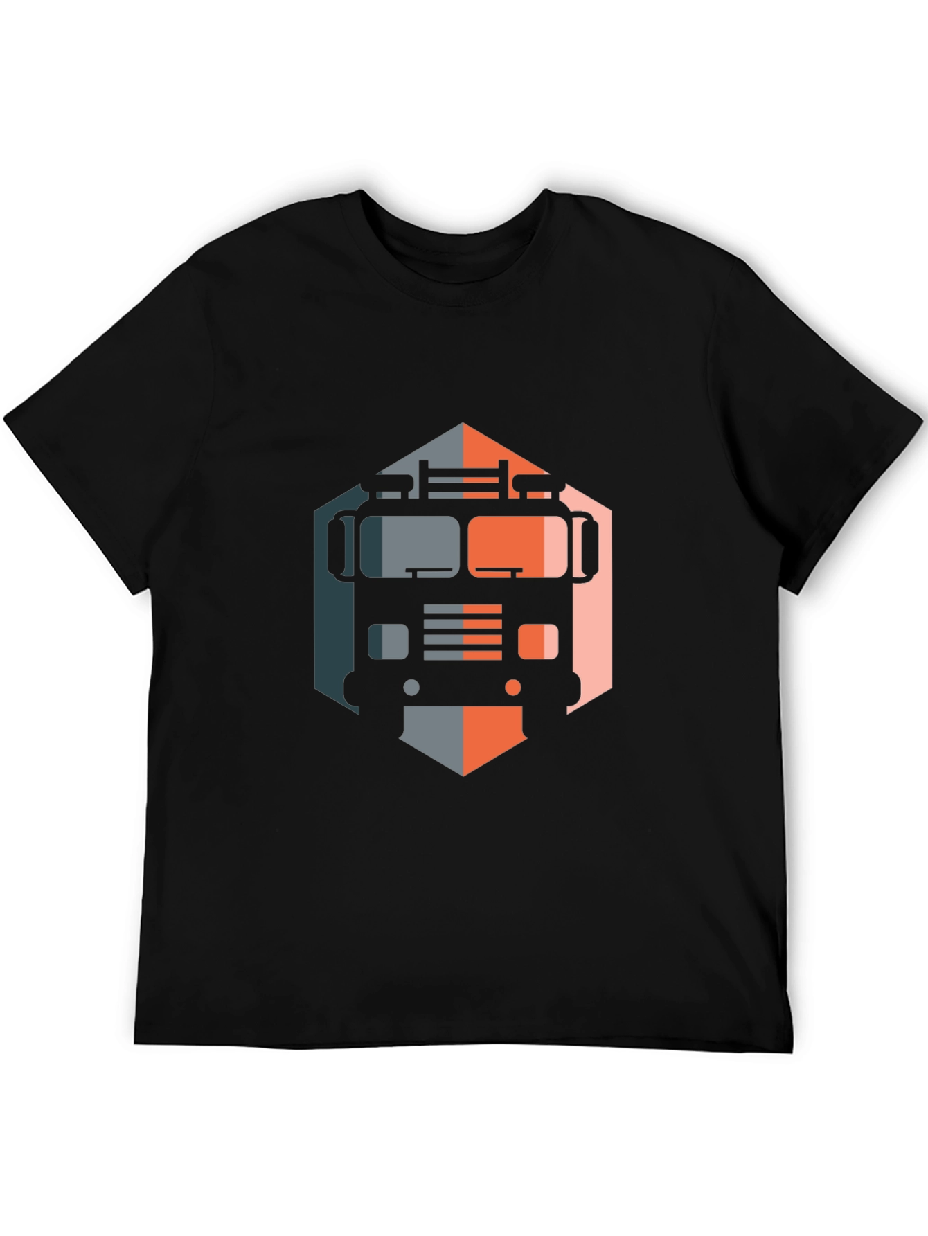 Truck Graphic Tee - Unique Hexagon Design