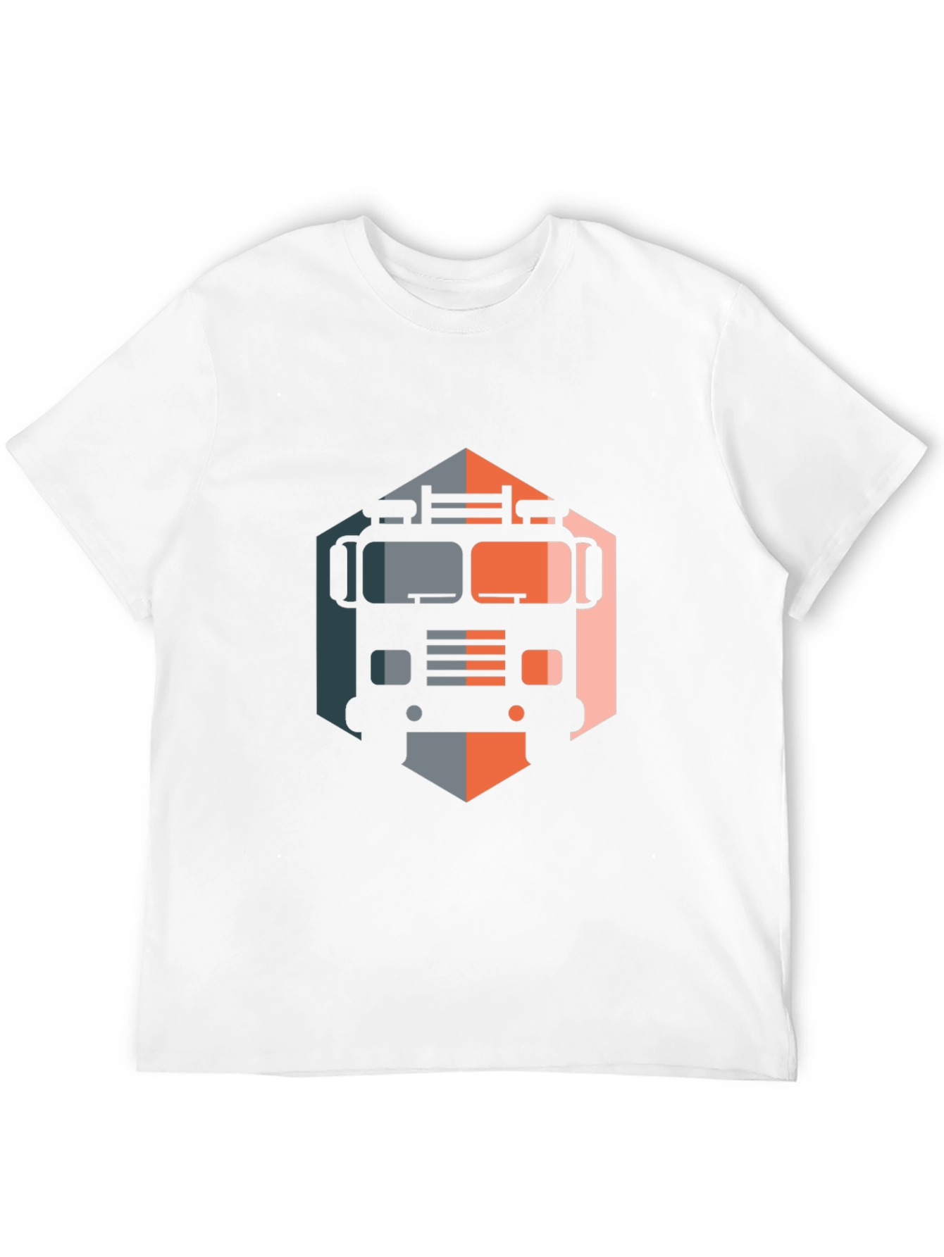 Truck Graphic Tee - Unique Hexagon Design