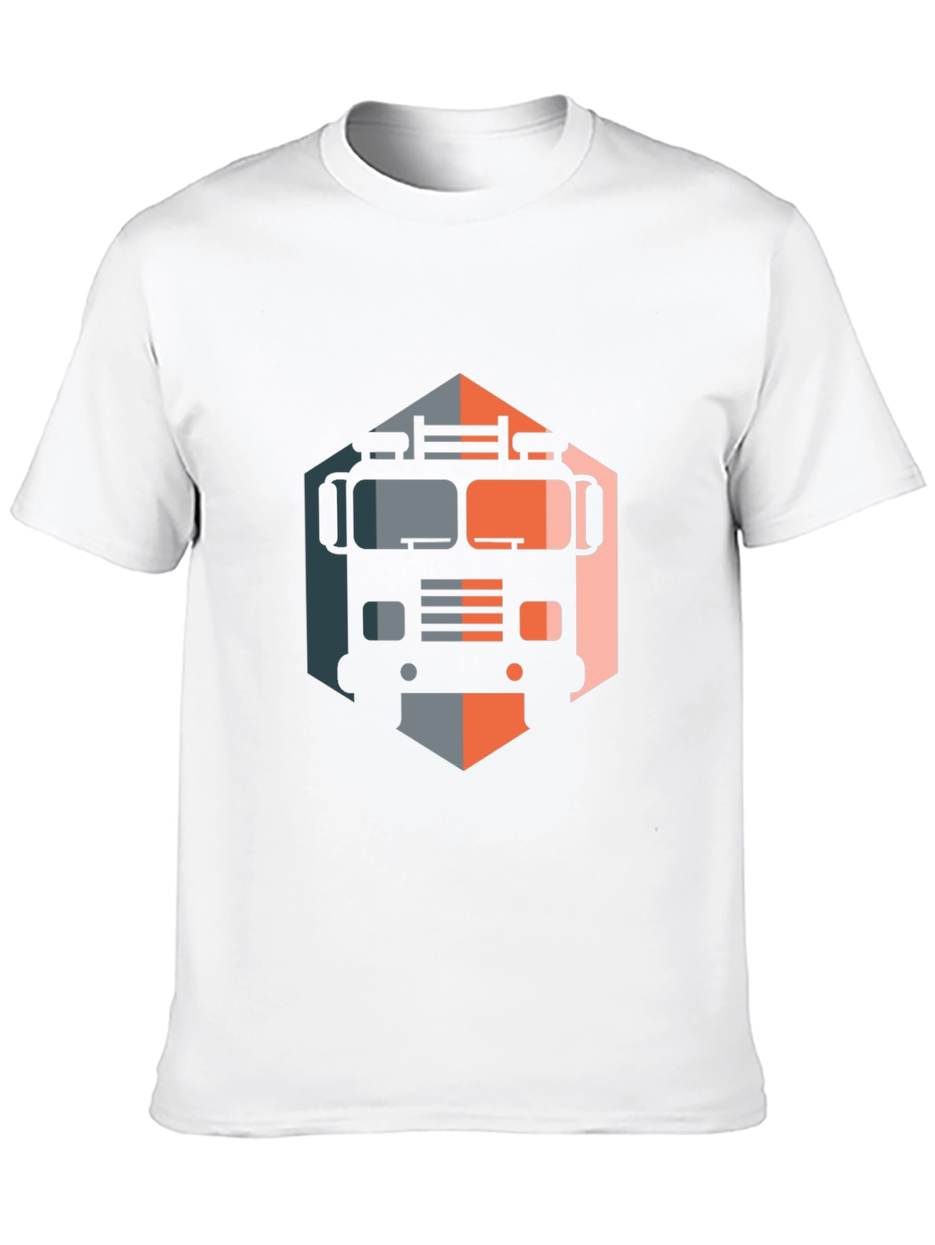 Truck Graphic Tee - Unique Hexagon Design