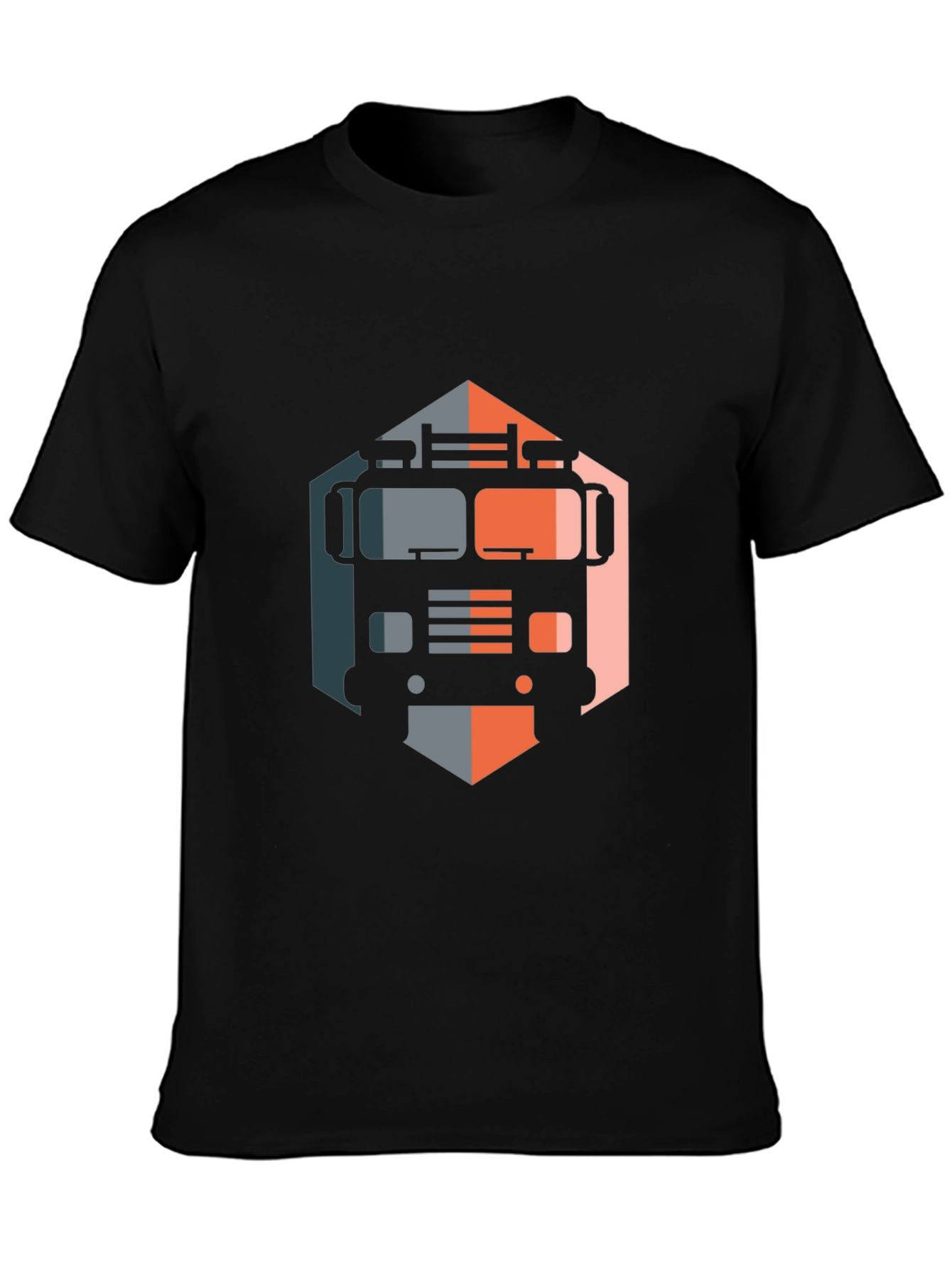 Truck Graphic Tee - Unique Hexagon Design