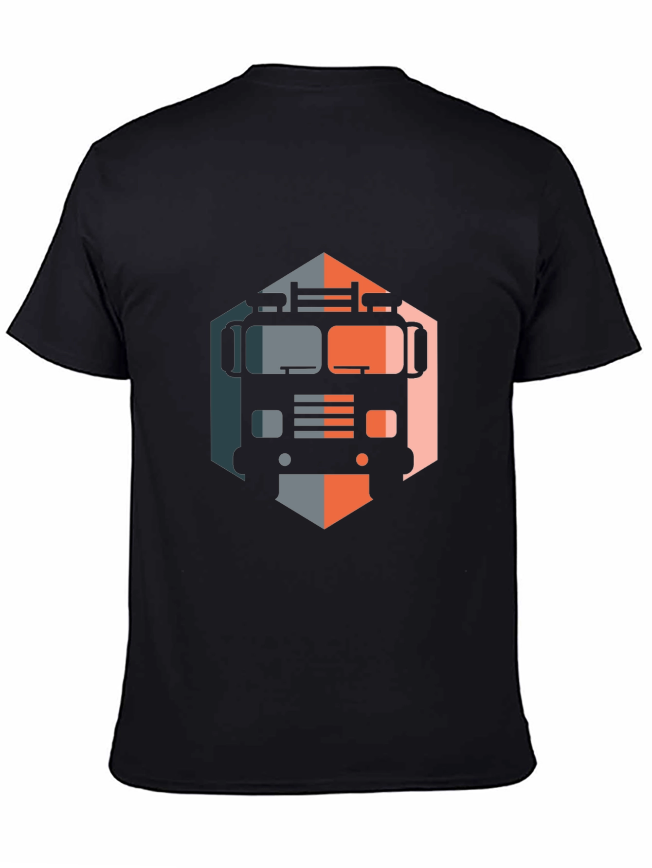 Truck Graphic Tee - Unique Hexagon Design