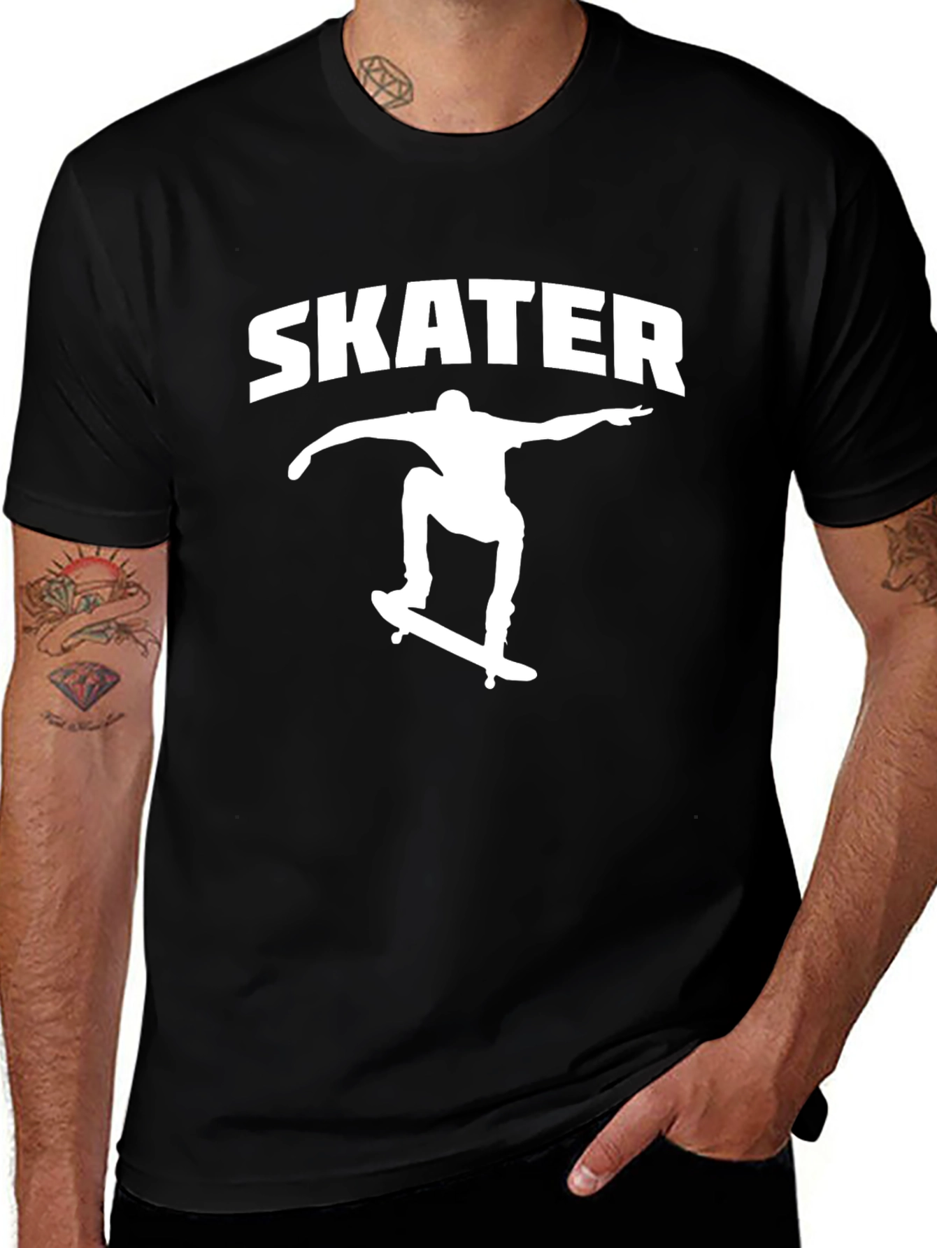 Skater Graphic Tee - Black