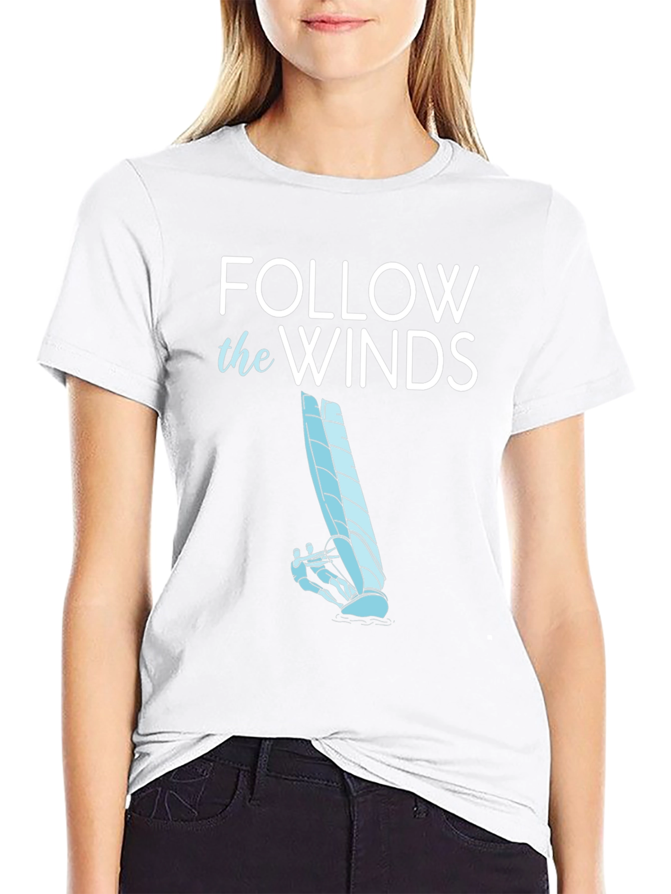 Follow the Winds Tee - Windsurfing Graphic