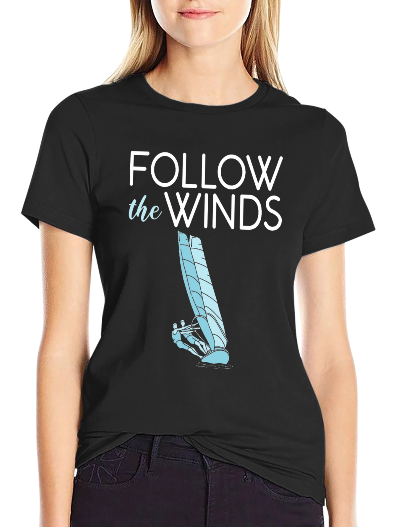 Follow the Winds Tee - Windsurfing Graphic