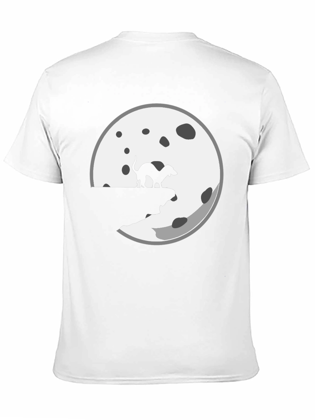 Funny Dog Mooning Mens Black T-Shirt