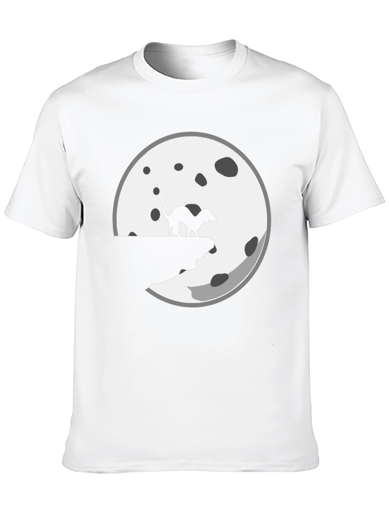 Funny Dog Mooning Mens Black T-Shirt