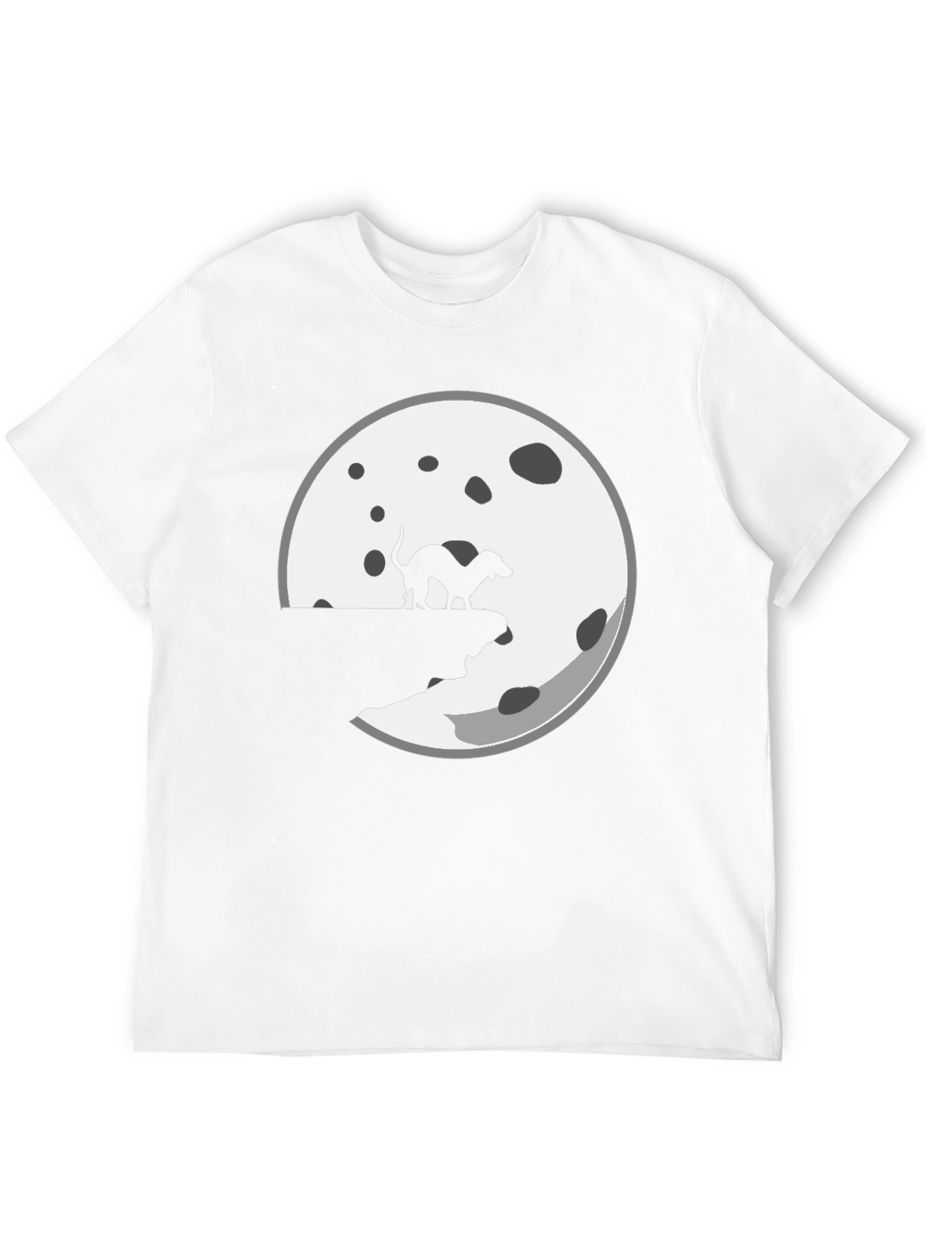 Funny Dog Mooning Mens Black T-Shirt