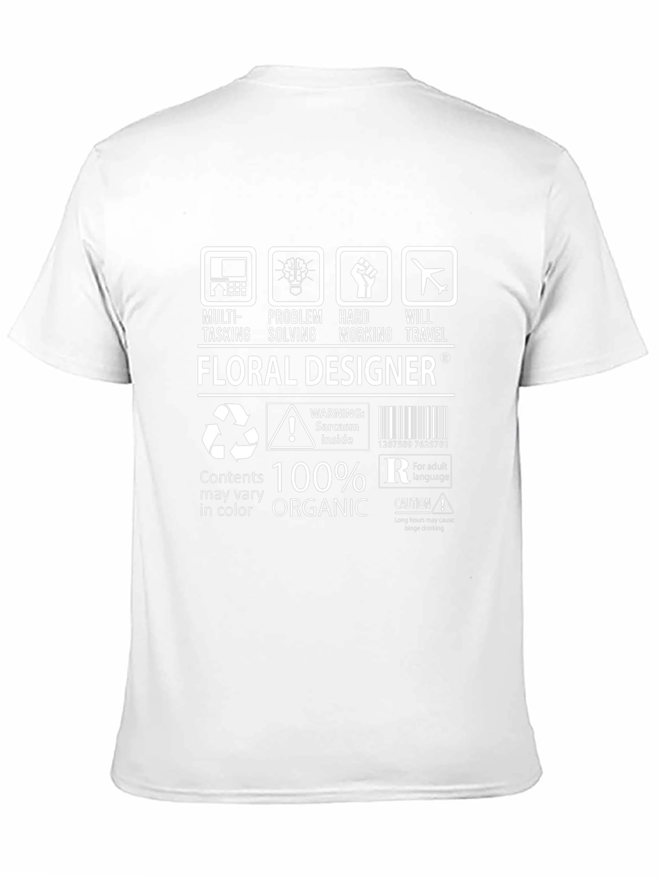 Floral Designer T-Shirt - 100% Organic