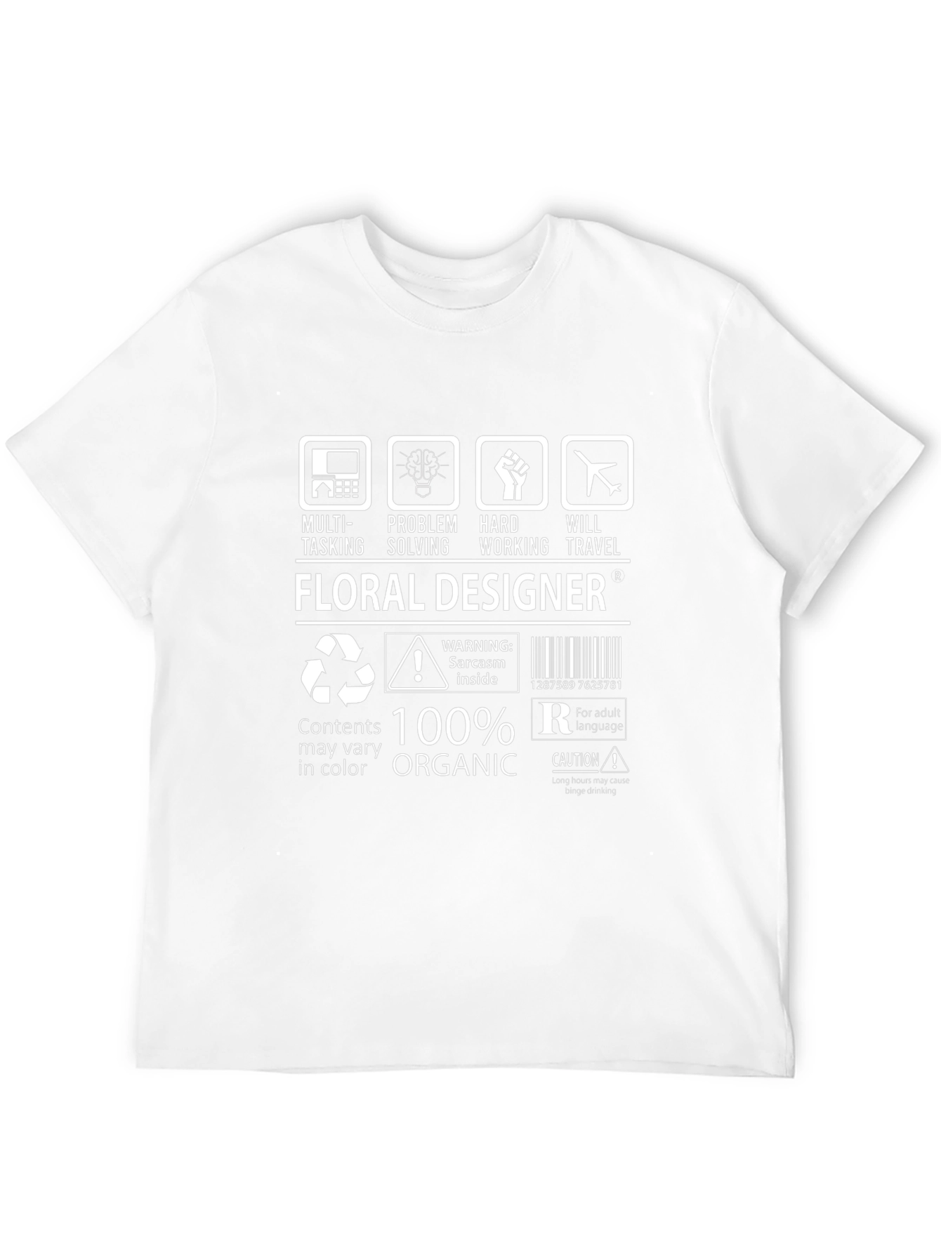 Floral Designer T-Shirt - 100% Organic