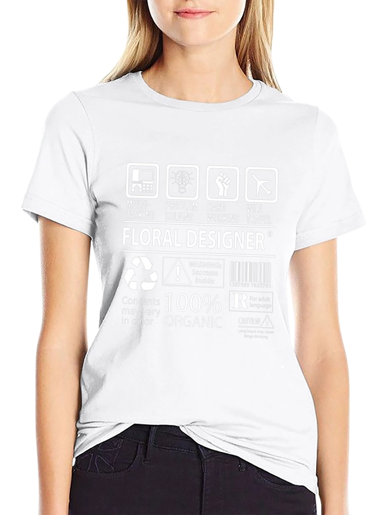 Floral Designer T-Shirt - 100% Organic