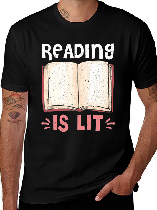 Reading is Lit Graphic Novelty T-Shirt