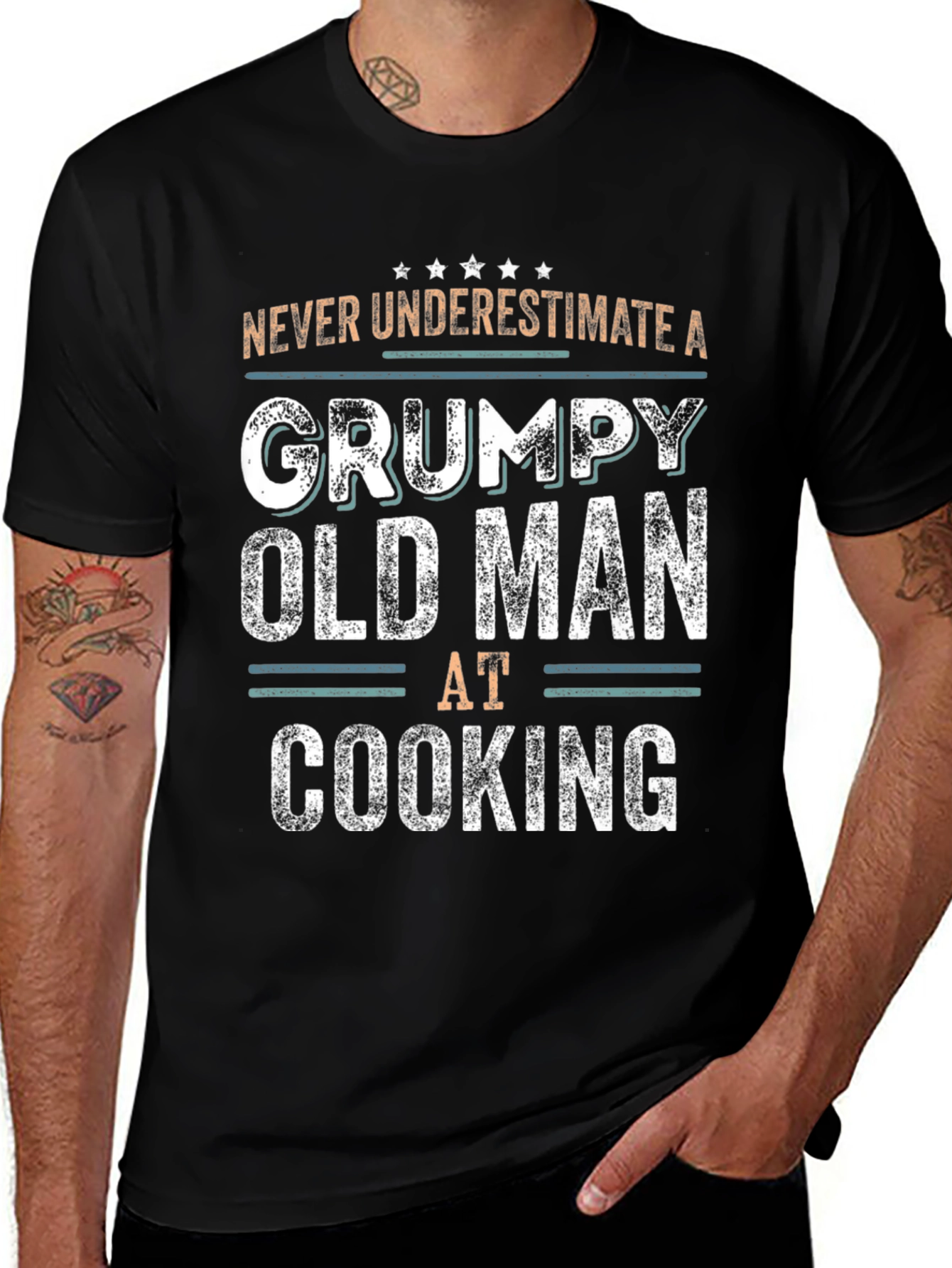 Grumpy Old Man Cooking T-Shirt - Funny Chef Gift
