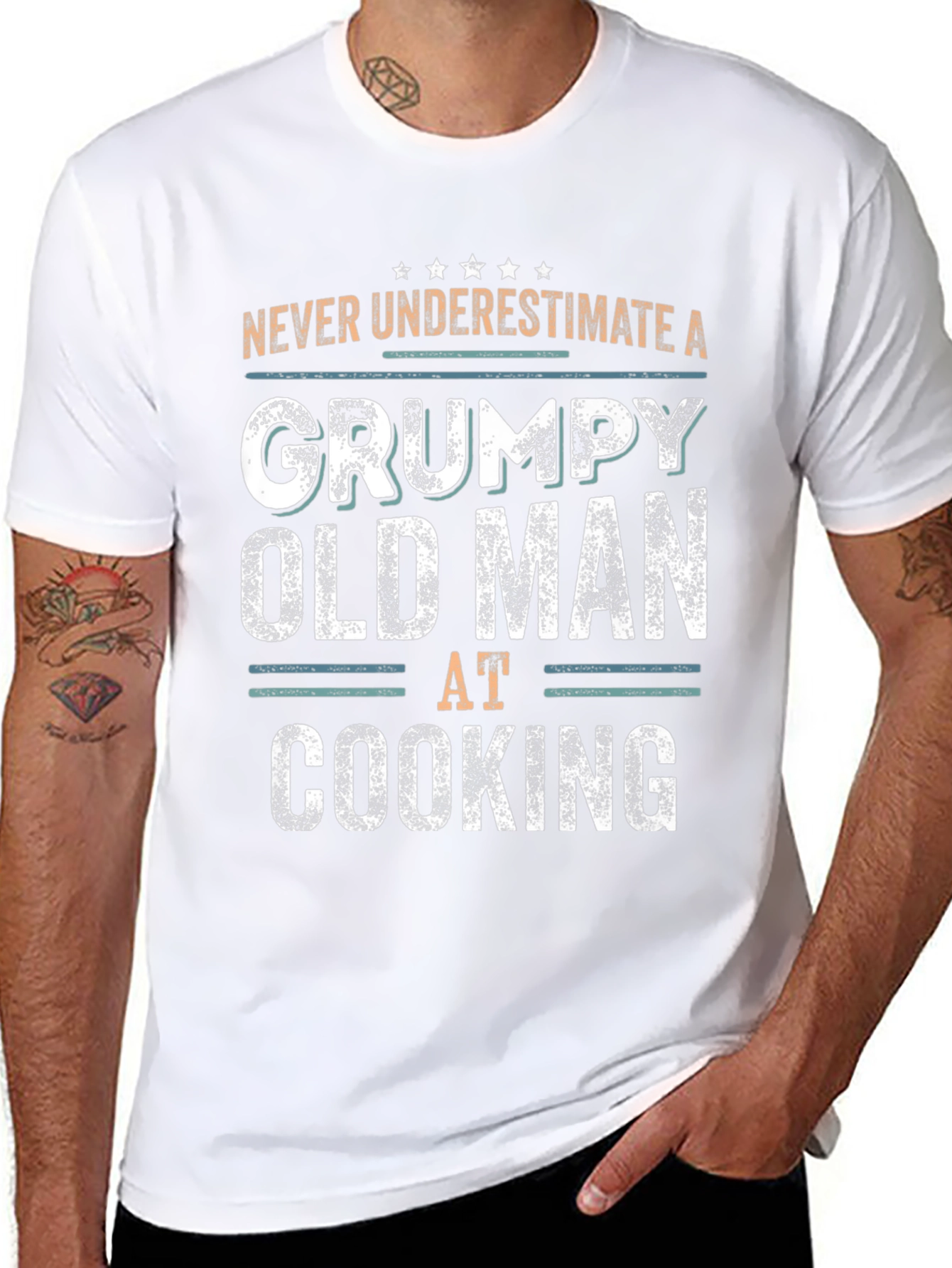 Grumpy Old Man Cooking T-Shirt - Funny Chef Gift