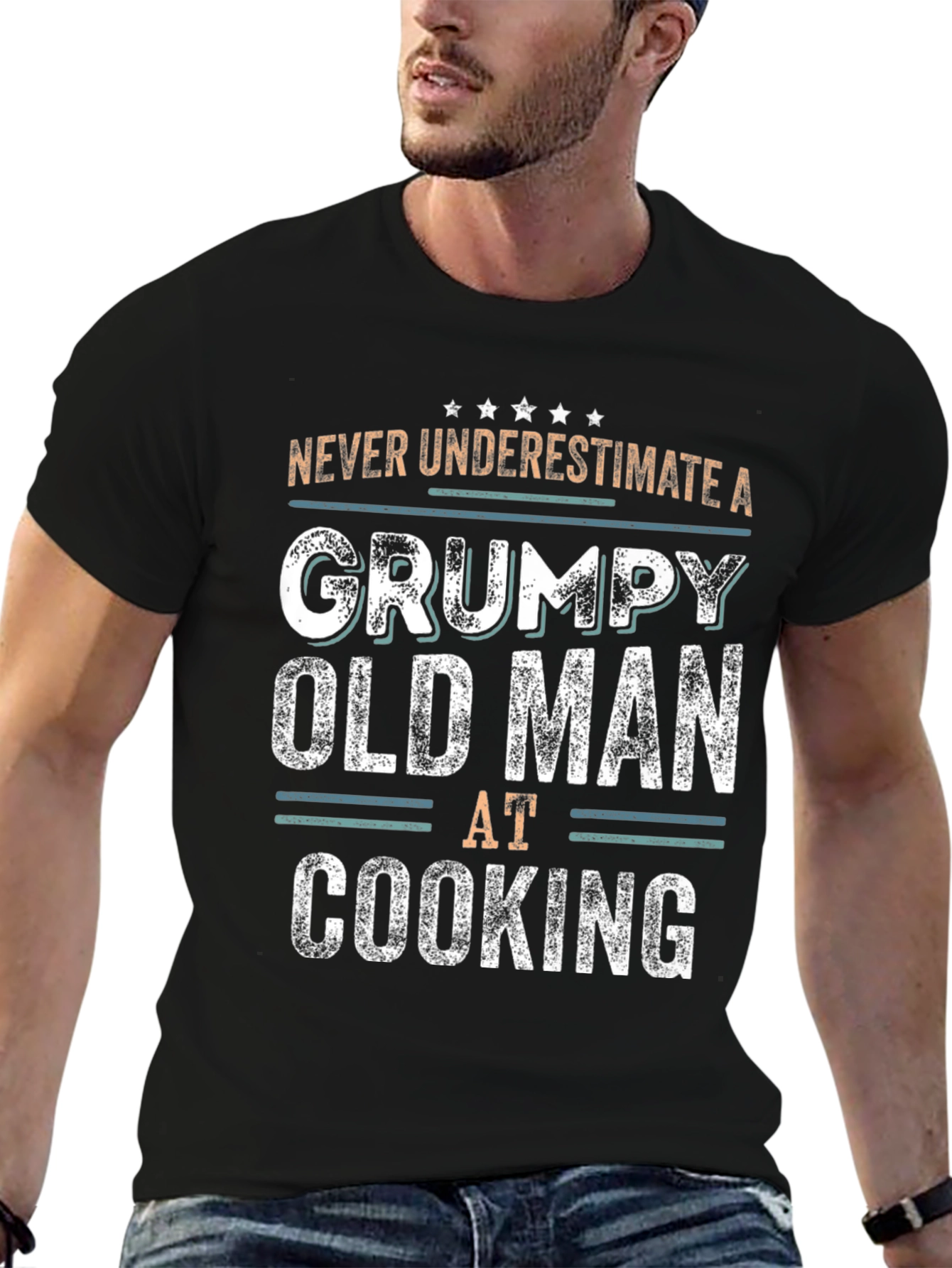 Grumpy Old Man Cooking T-Shirt - Funny Chef Gift