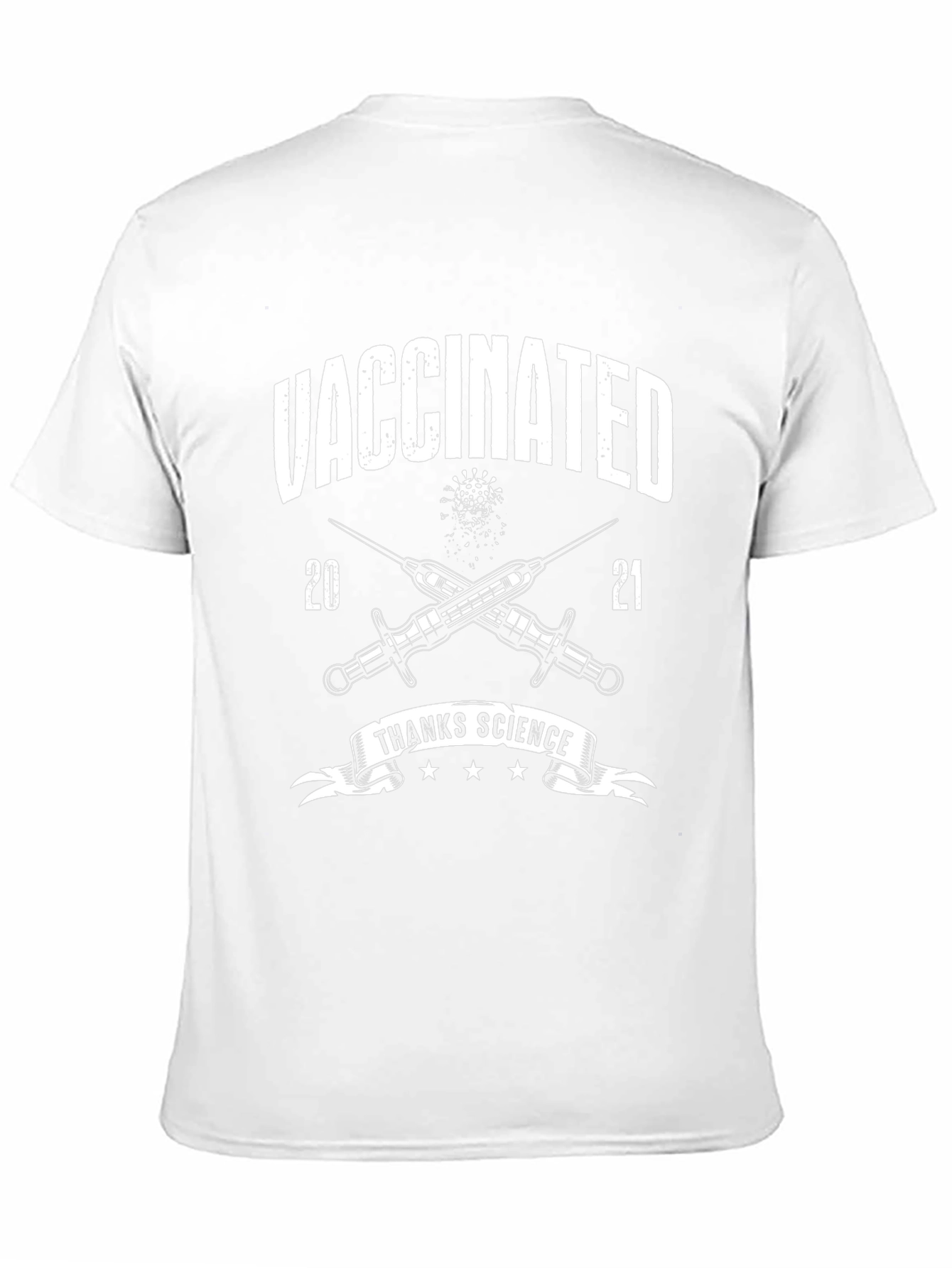 Vaccinated 2021 T-Shirt Thanks Science Novelty Graphic Tee