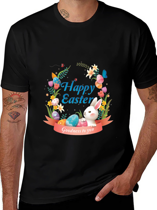 Happy Easter Bunny Graphic Tee - Holiday Apparel