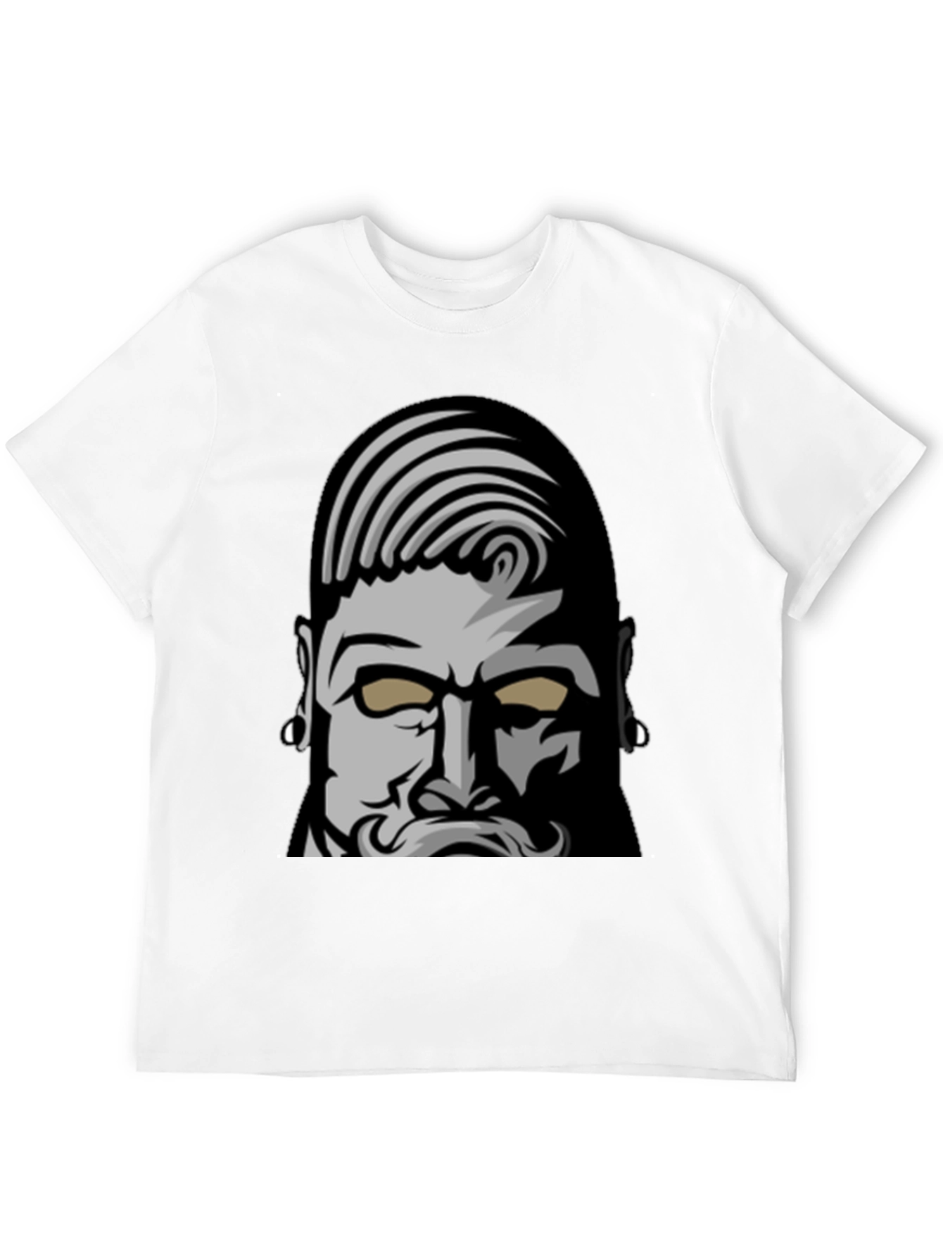 Bold Graphic Tee: Bearded Man Design