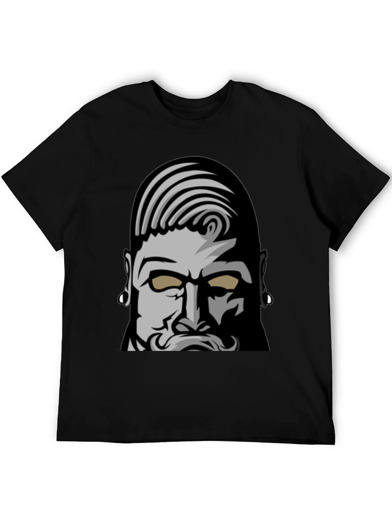 Bold Graphic Tee: Bearded Man Design