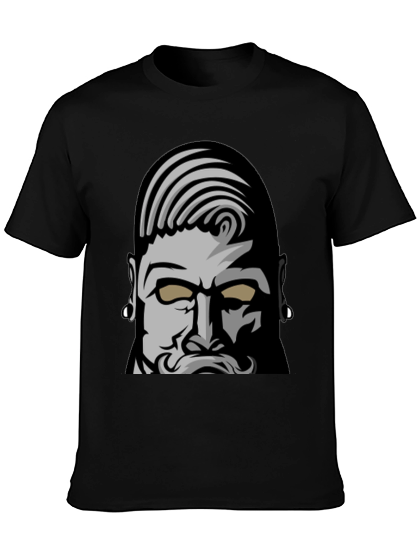 Bold Graphic Tee: Bearded Man Design