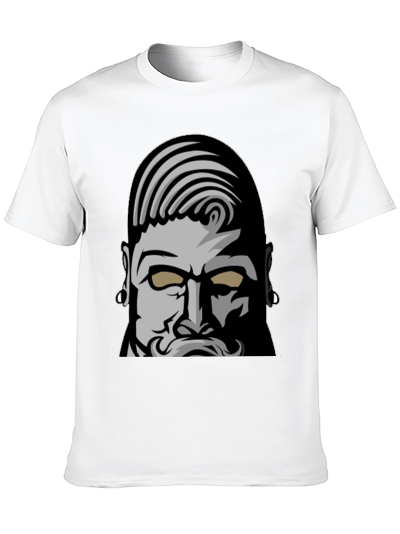 Bold Graphic Tee: Bearded Man Design