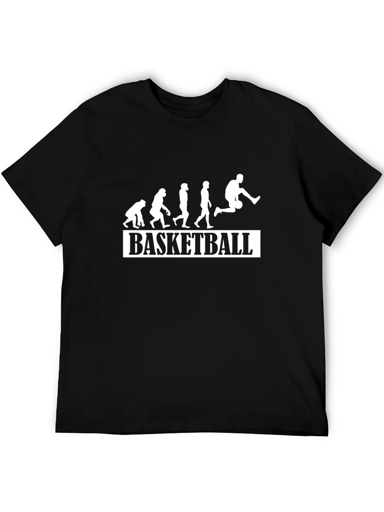 Basketball Evolution T-Shirt - Black Graphic Tee