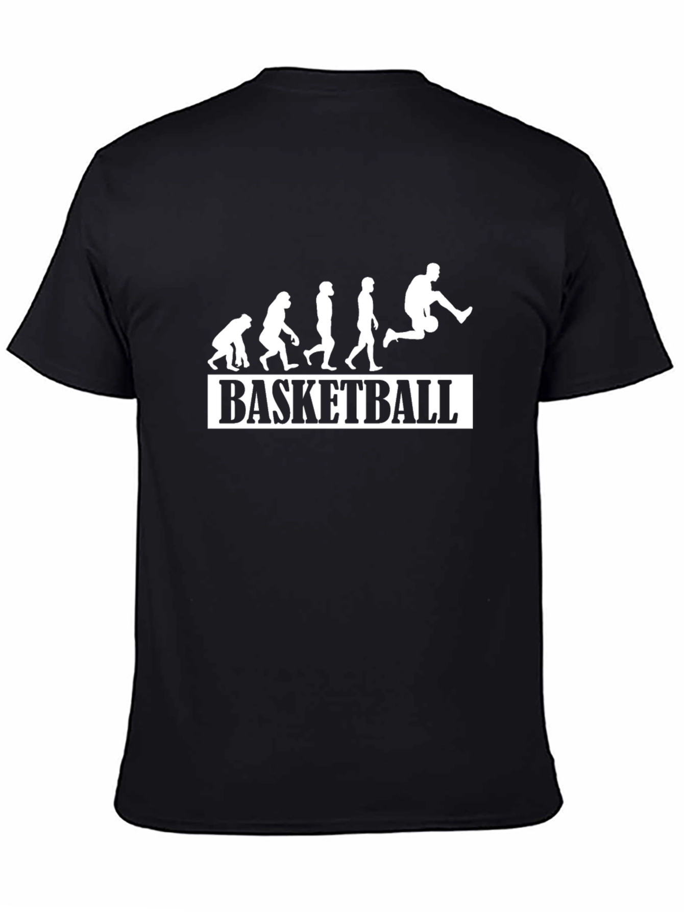Basketball Evolution T-Shirt - Black Graphic Tee
