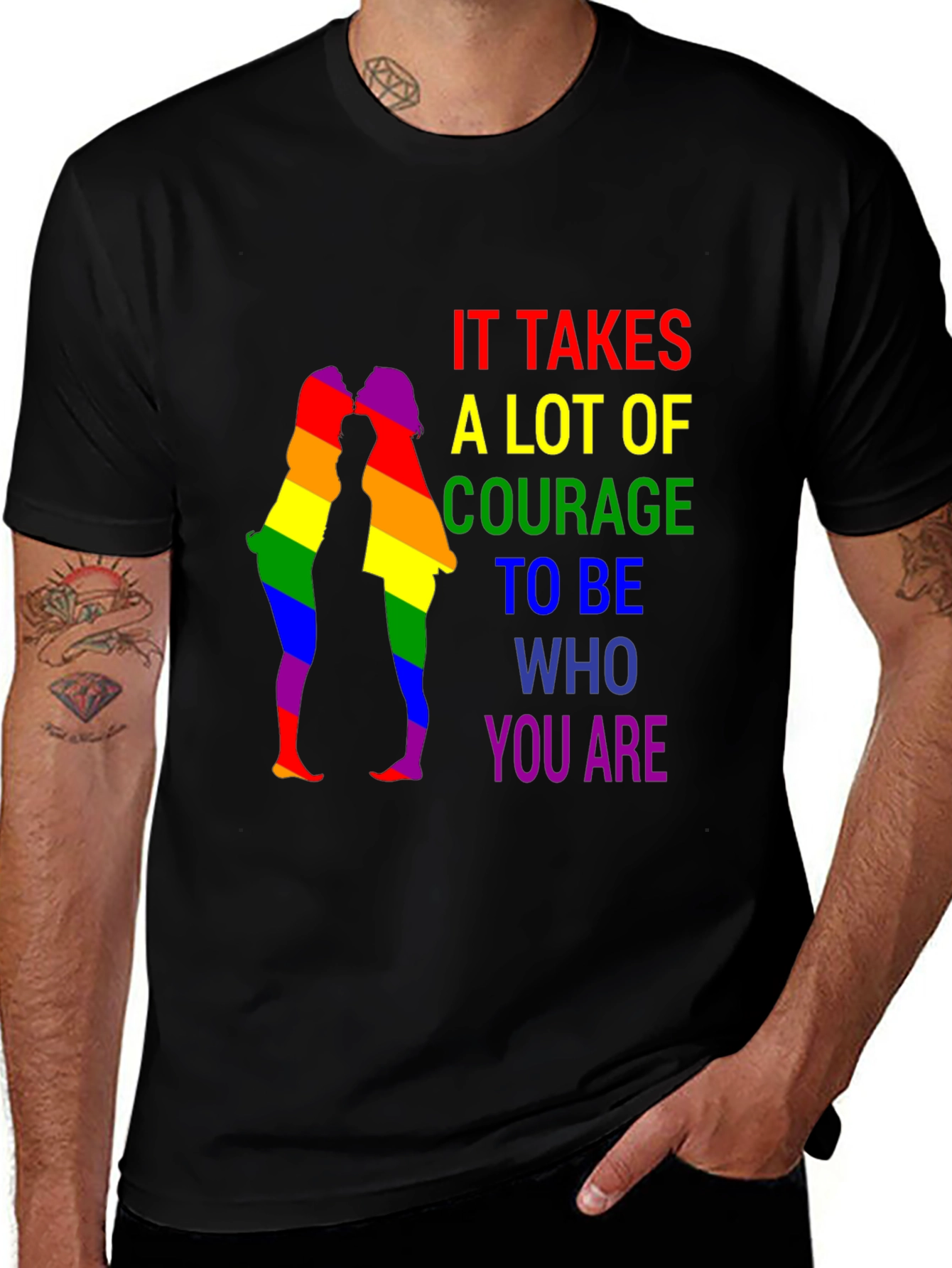 LGBTQ+ Pride T-Shirt - Courage to Be You