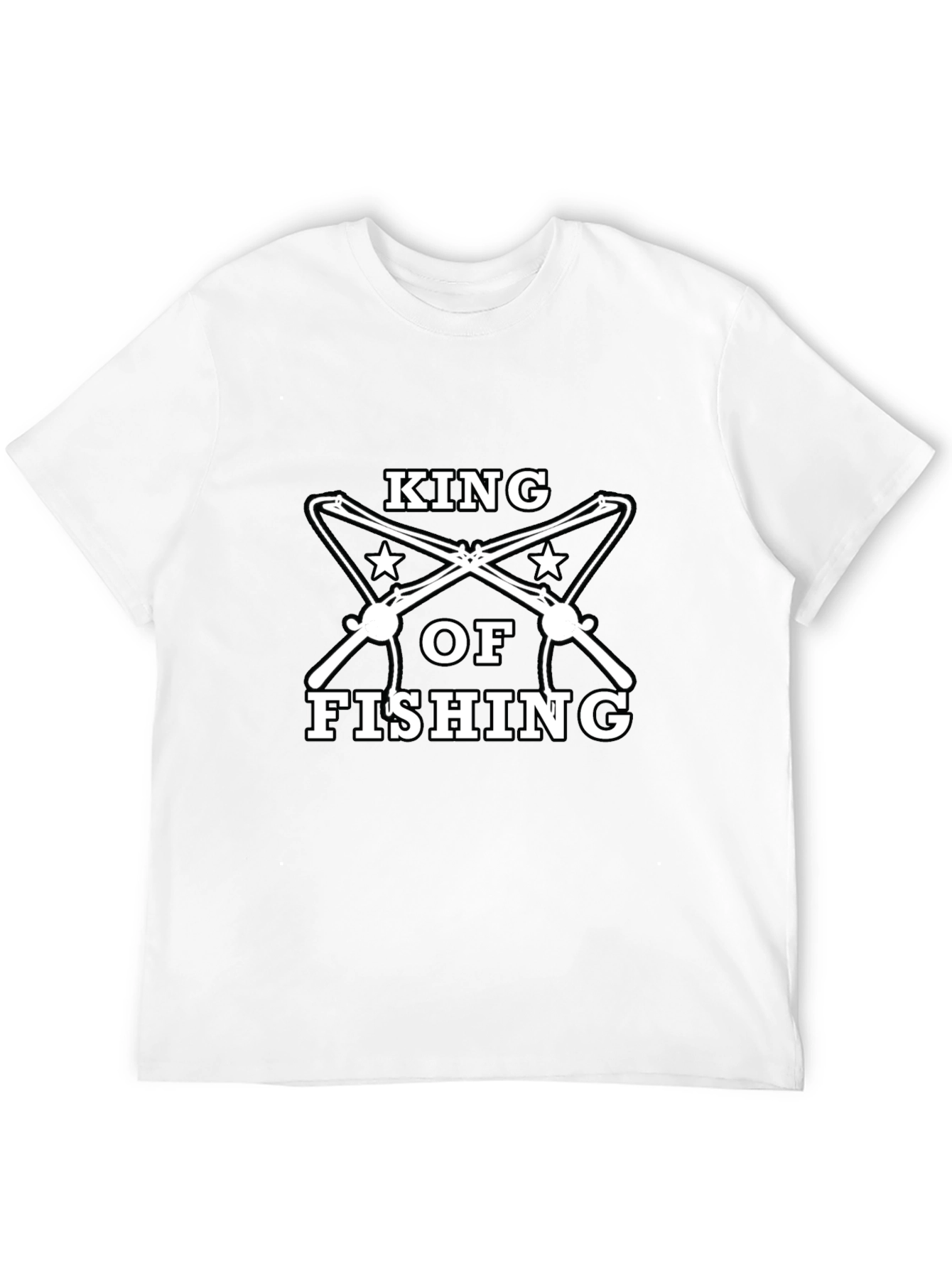 King of Fishing Black Graphic Tee