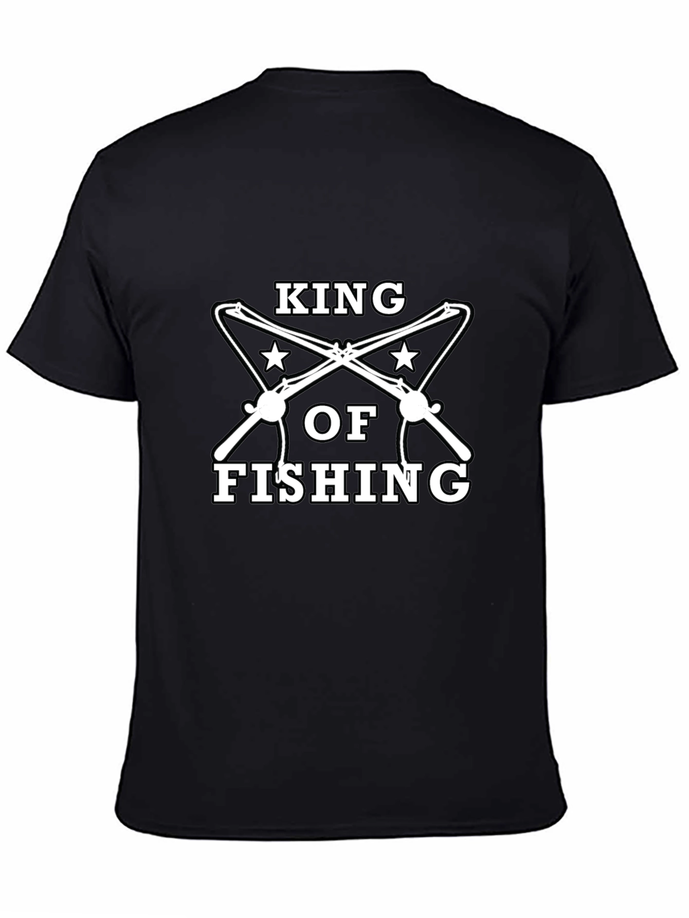 King of Fishing Black Graphic Tee